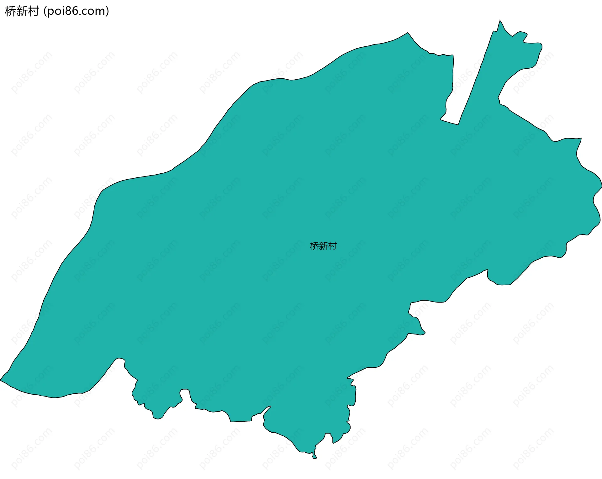 桥新村边界地图