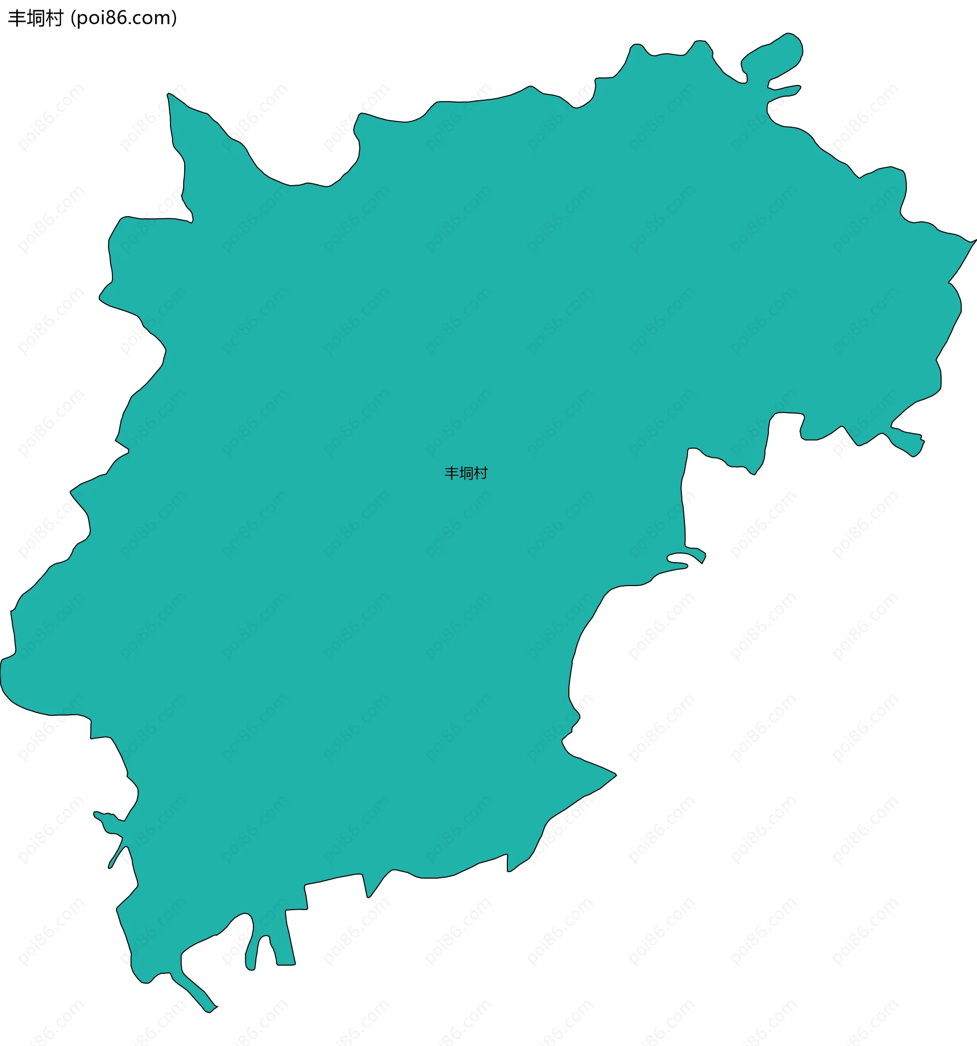 丰垌村边界地图