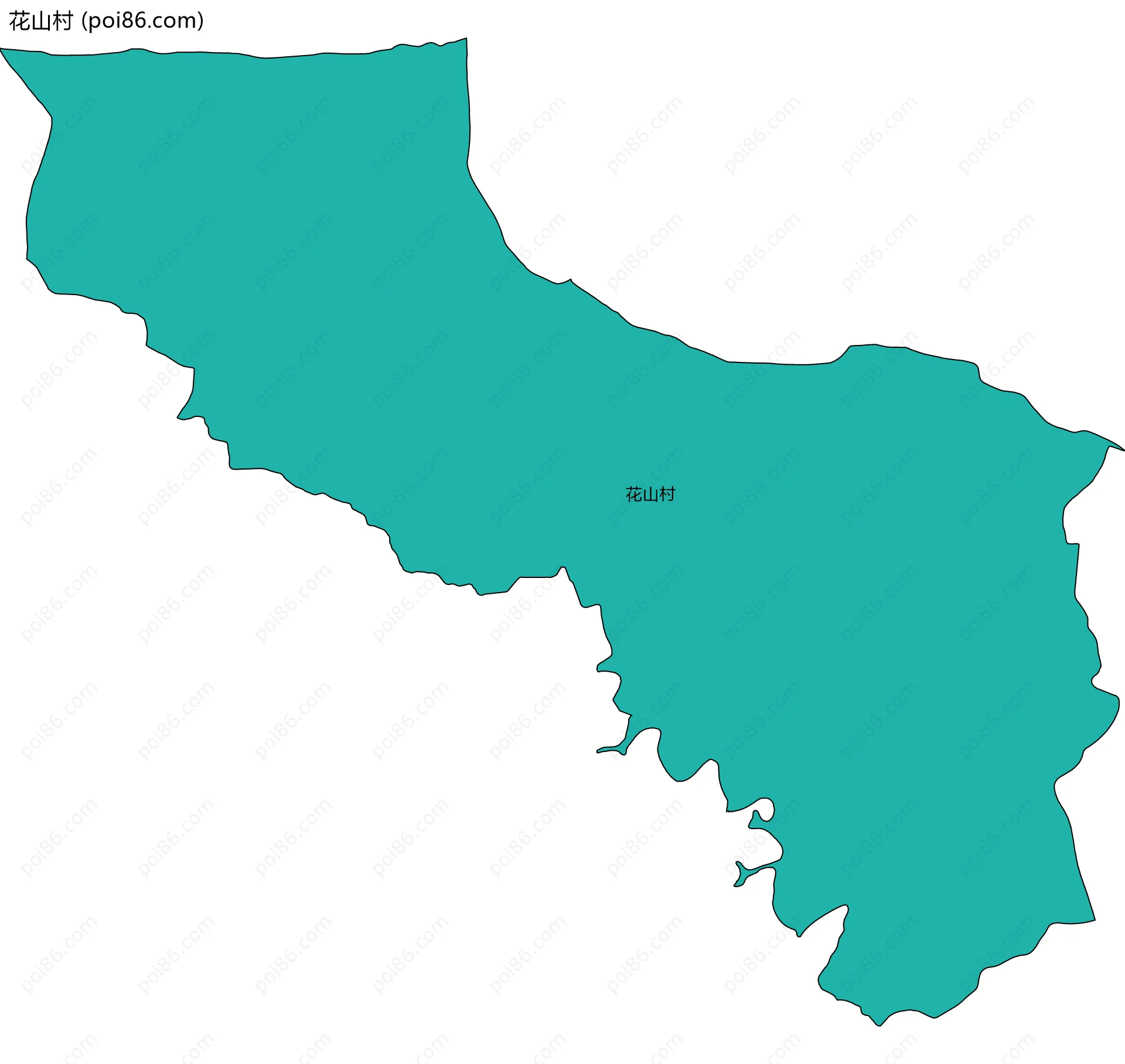 花山村边界地图