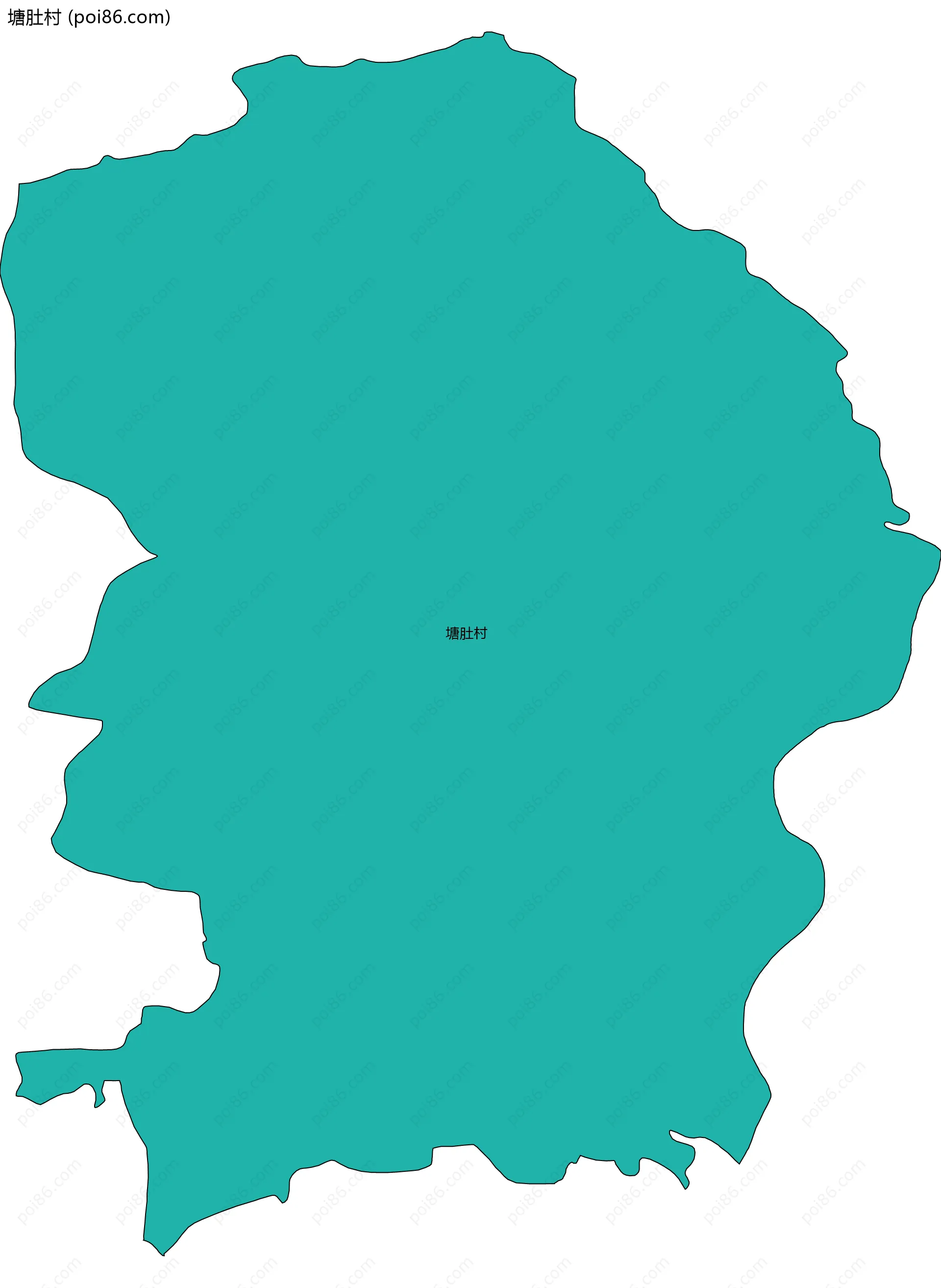 塘肚村边界地图