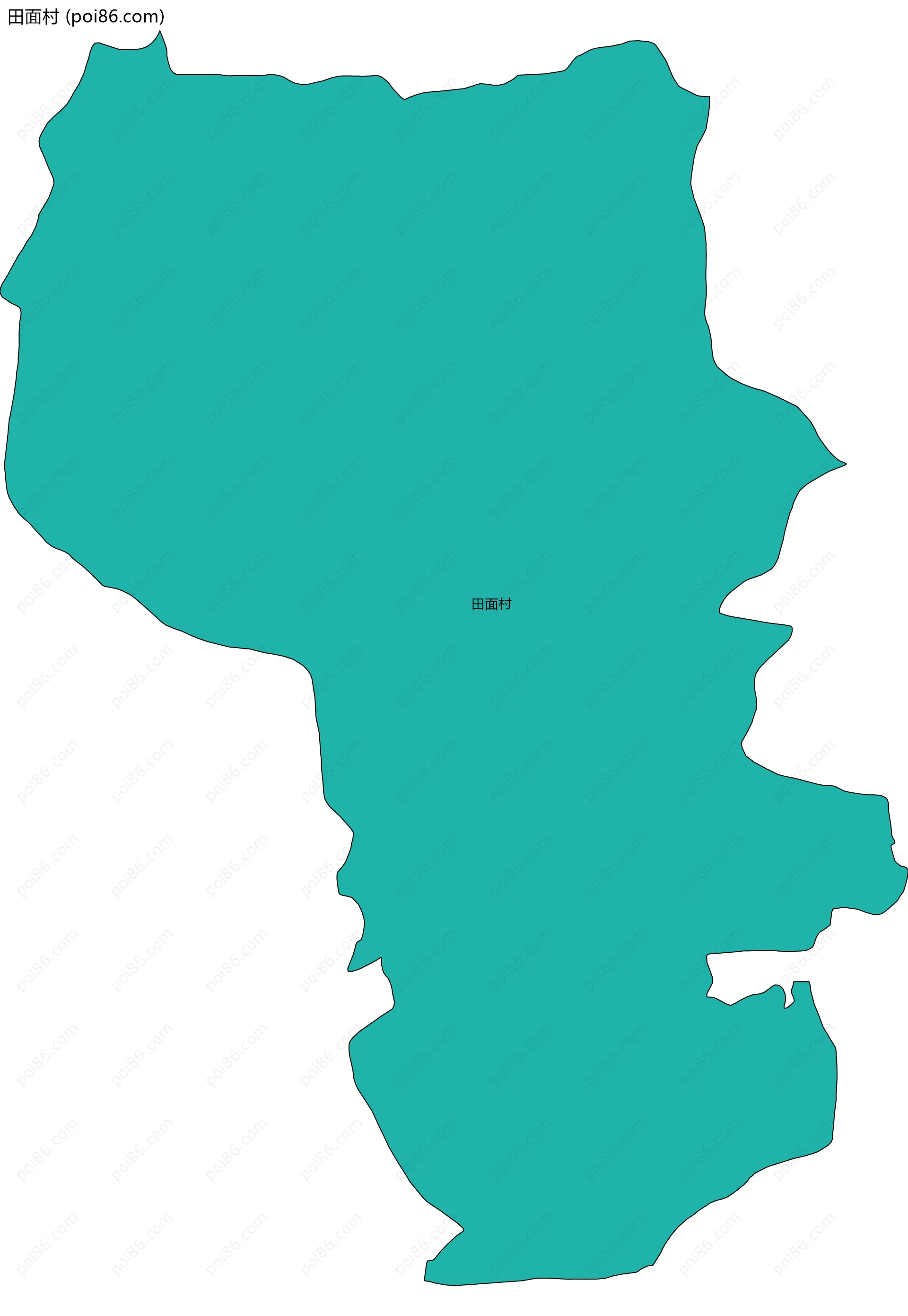 田面村边界地图