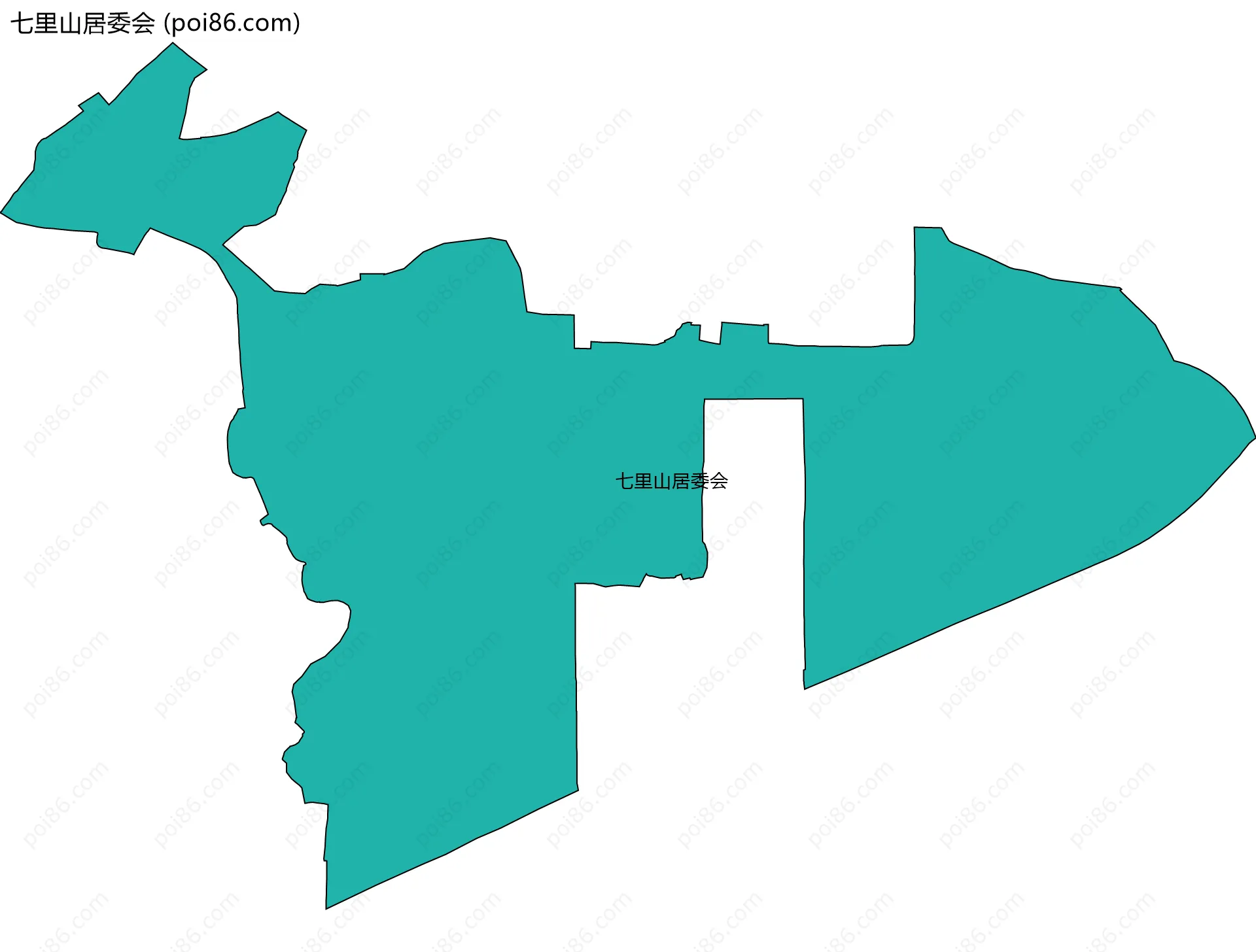 七里山居委会边界地图