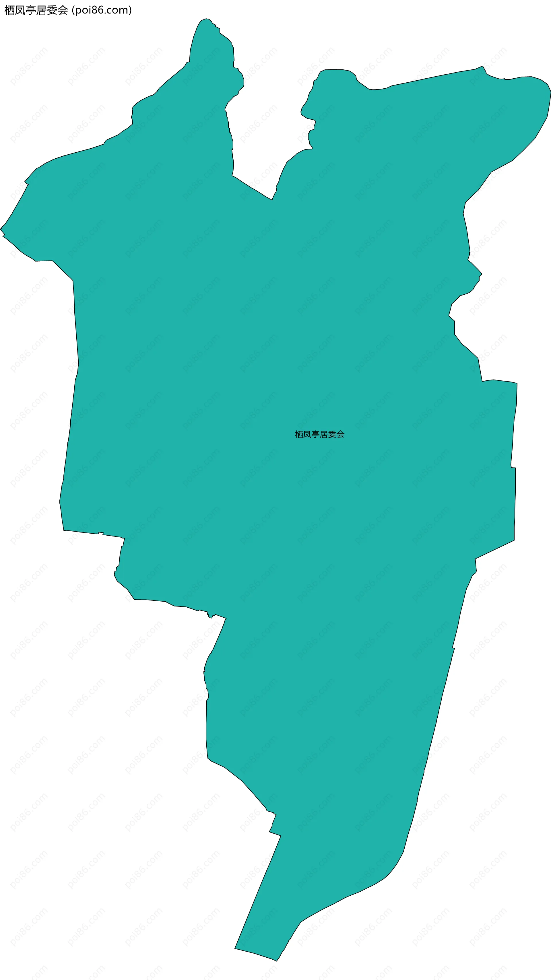 栖凤亭居委会边界地图