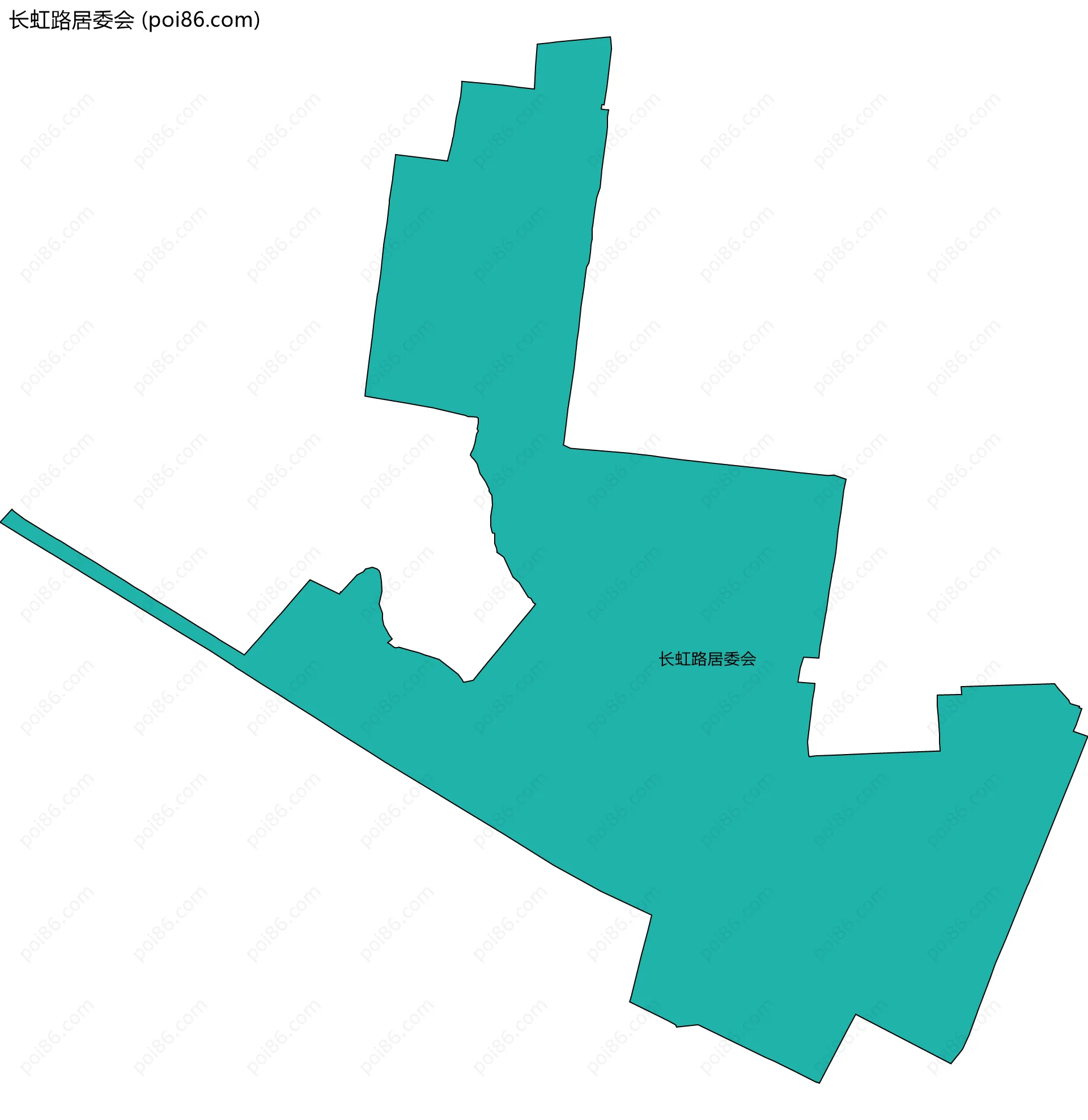 长虹路居委会边界地图