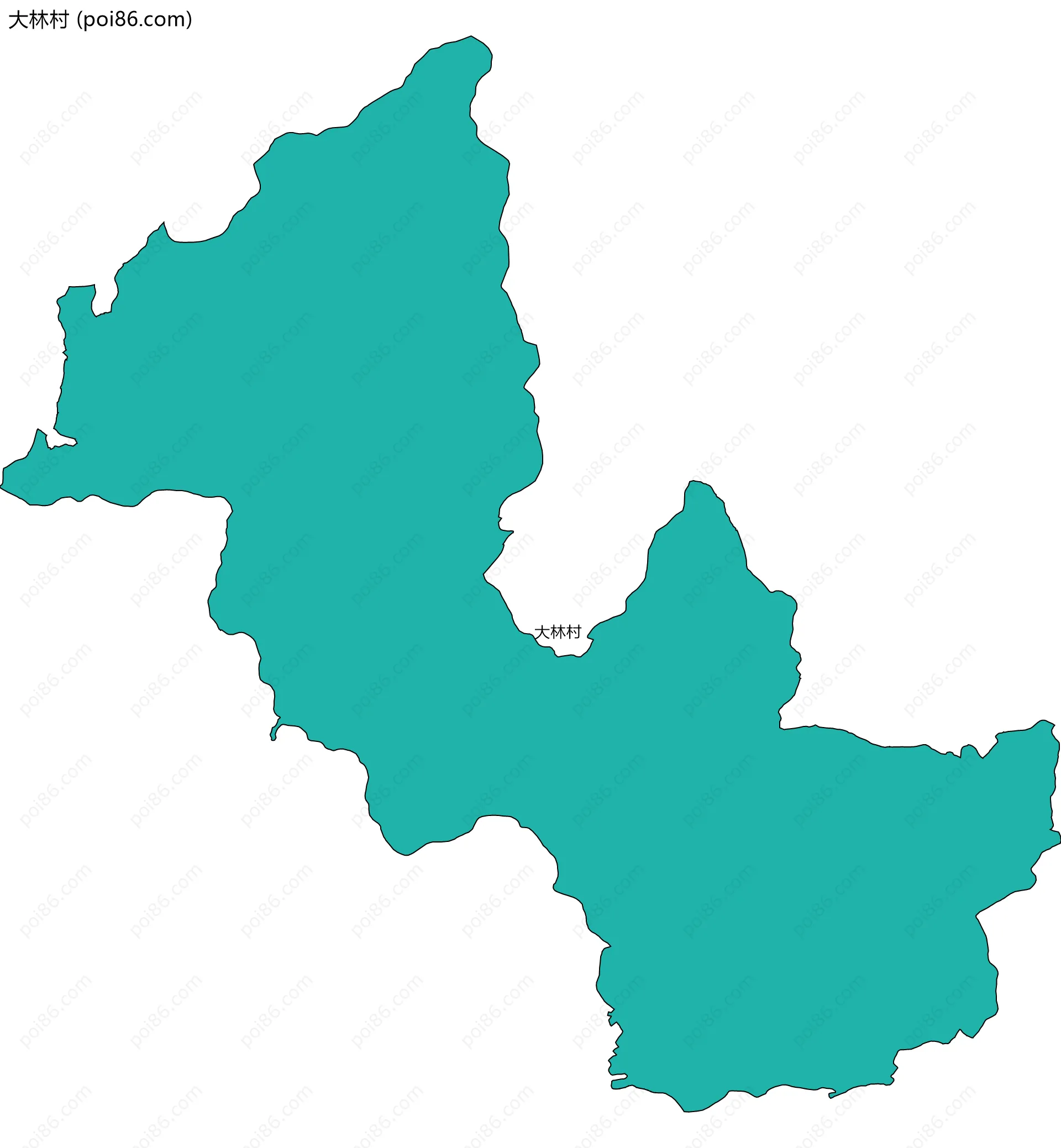 大林村边界地图