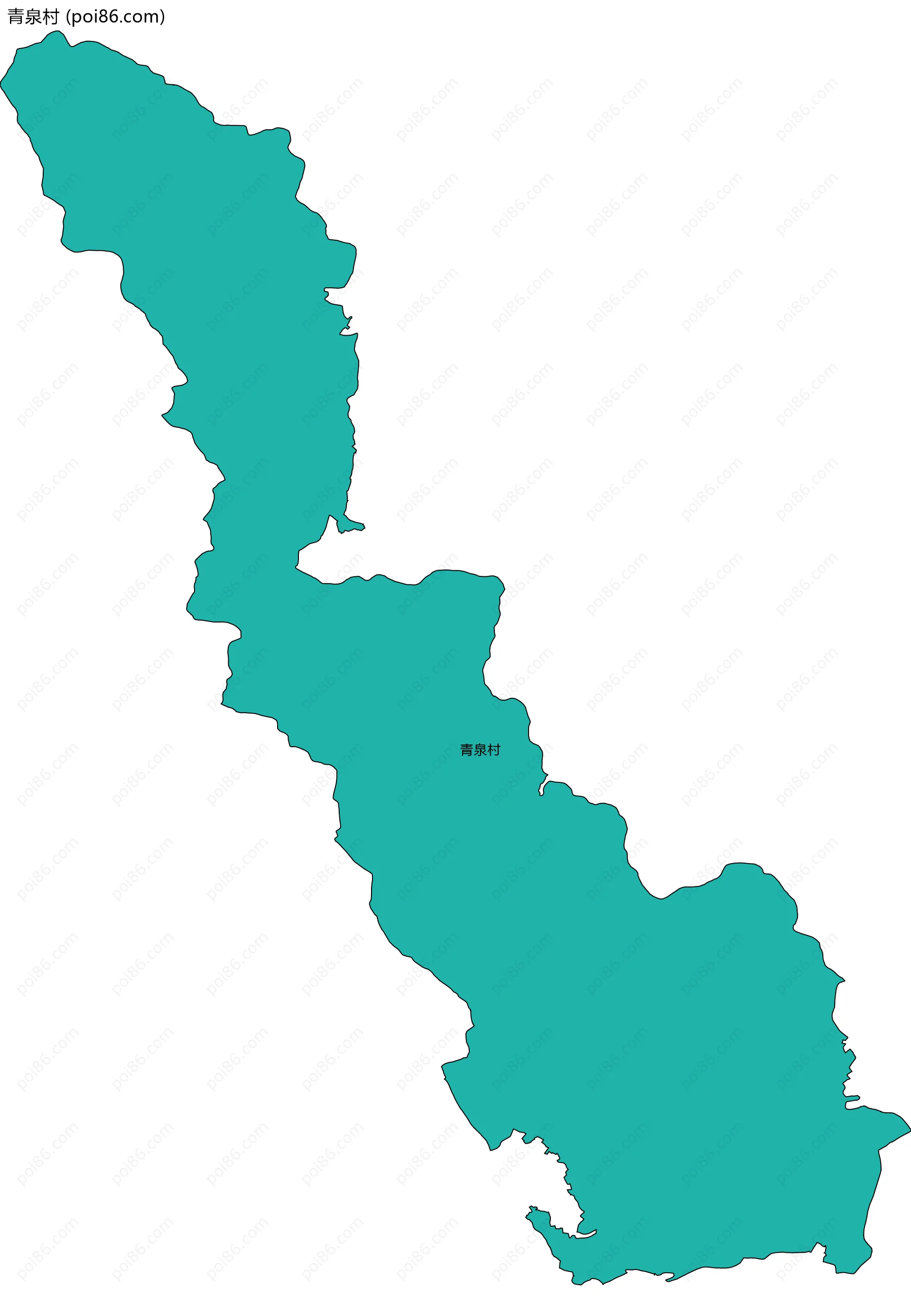 青泉村边界地图