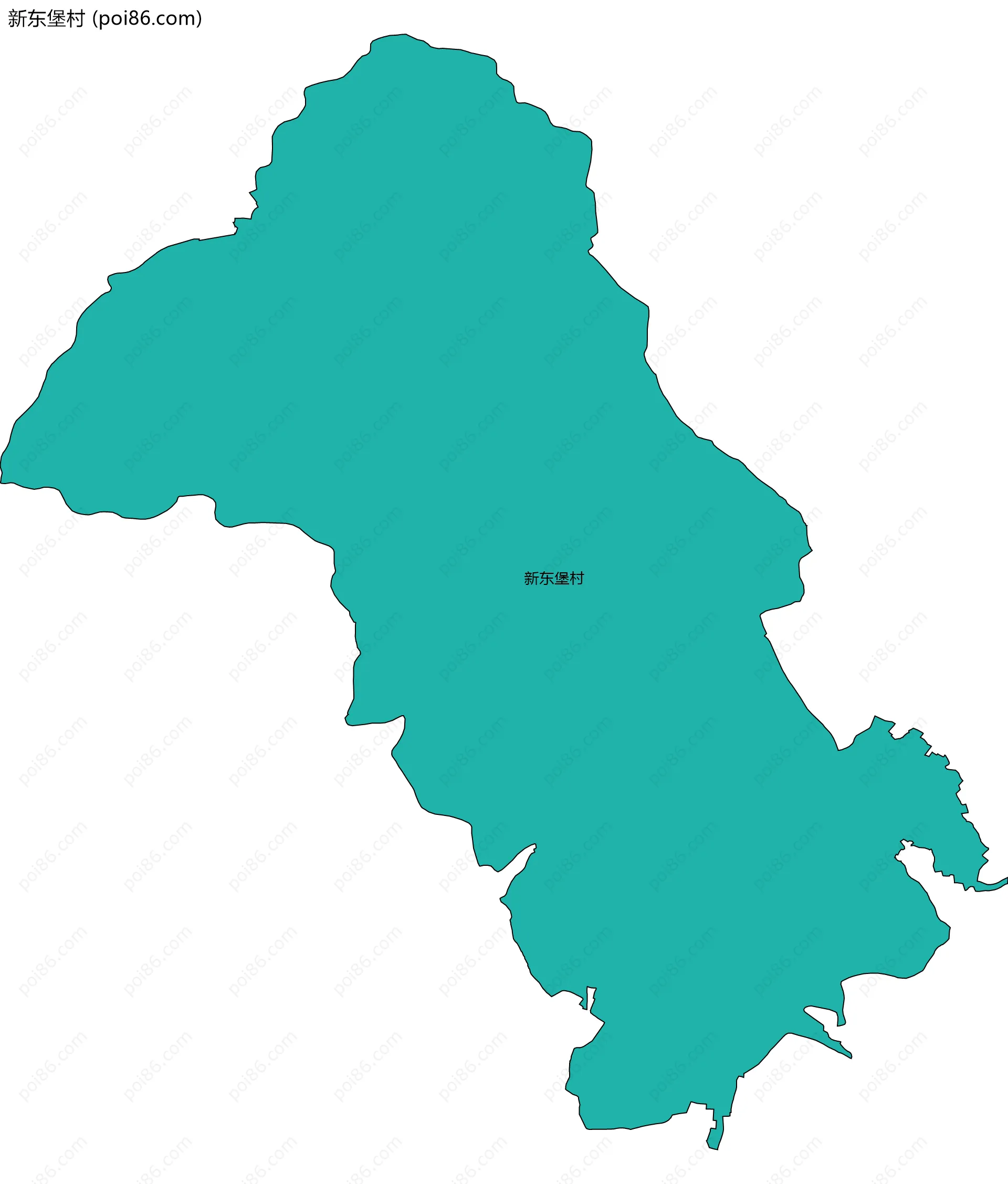 新东堡村边界地图