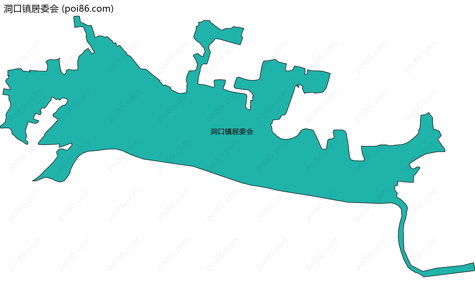 洞口镇居委会边界地图