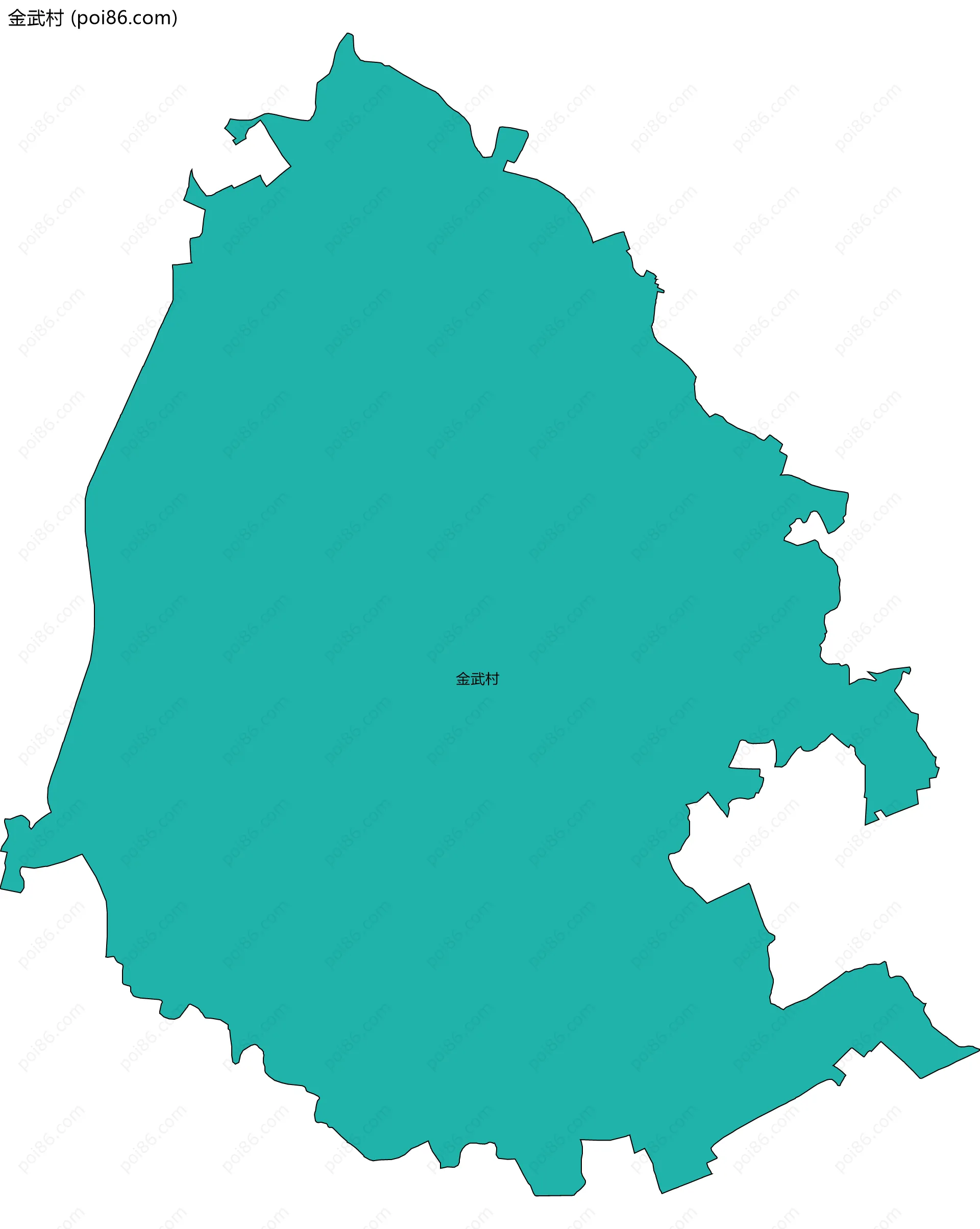 金武村边界地图