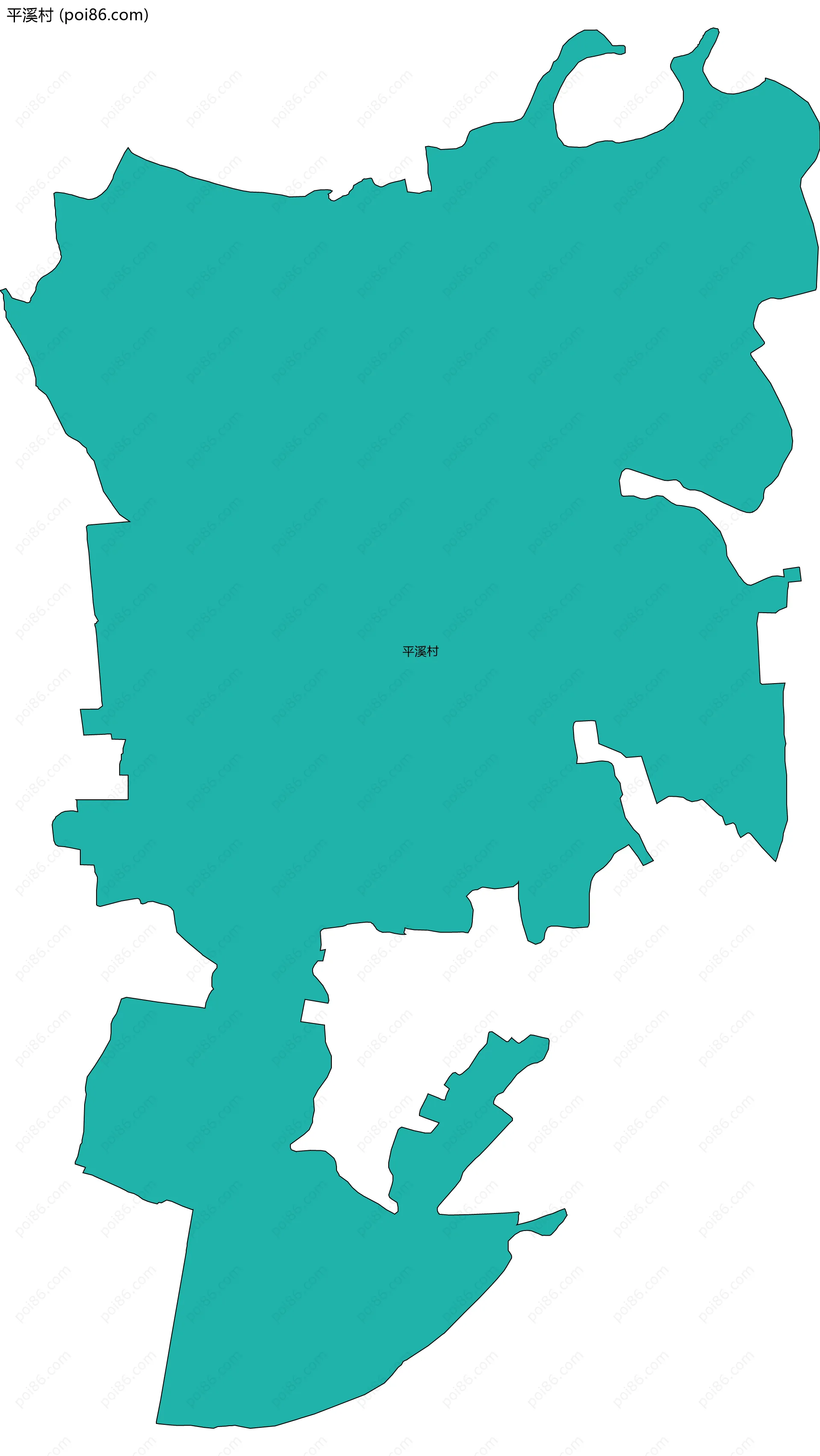 平溪村边界地图