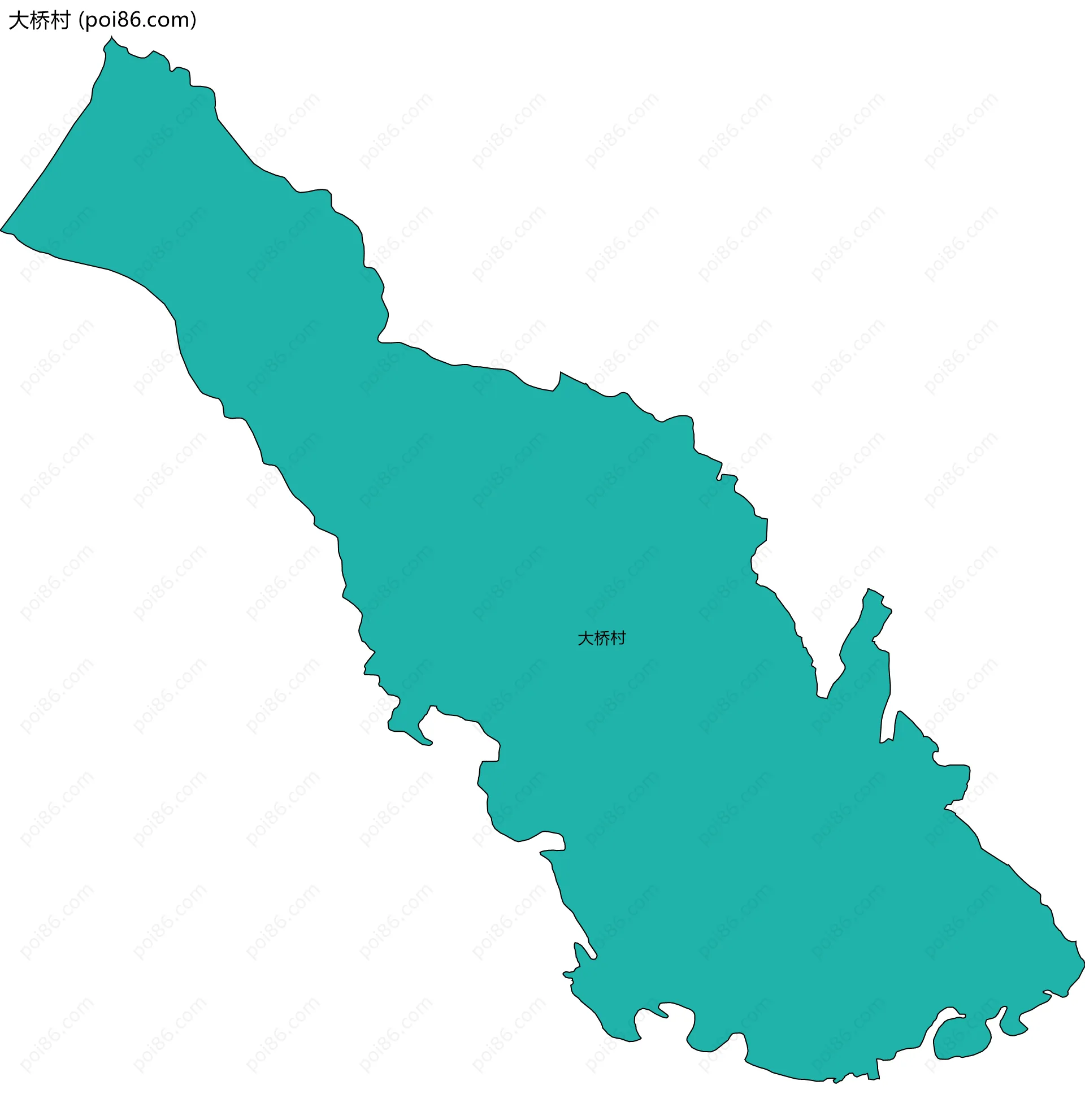 大桥村边界地图