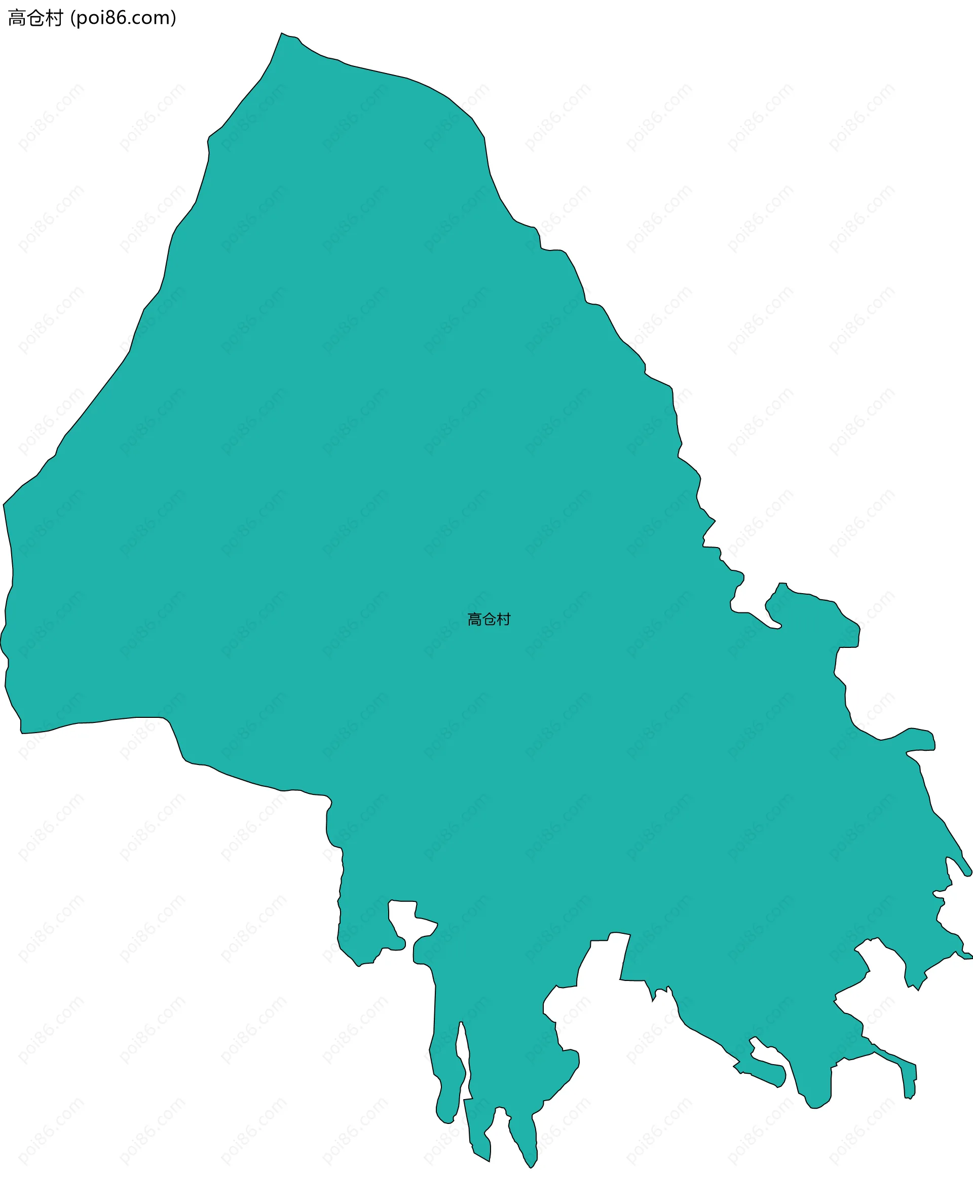 高仓村边界地图