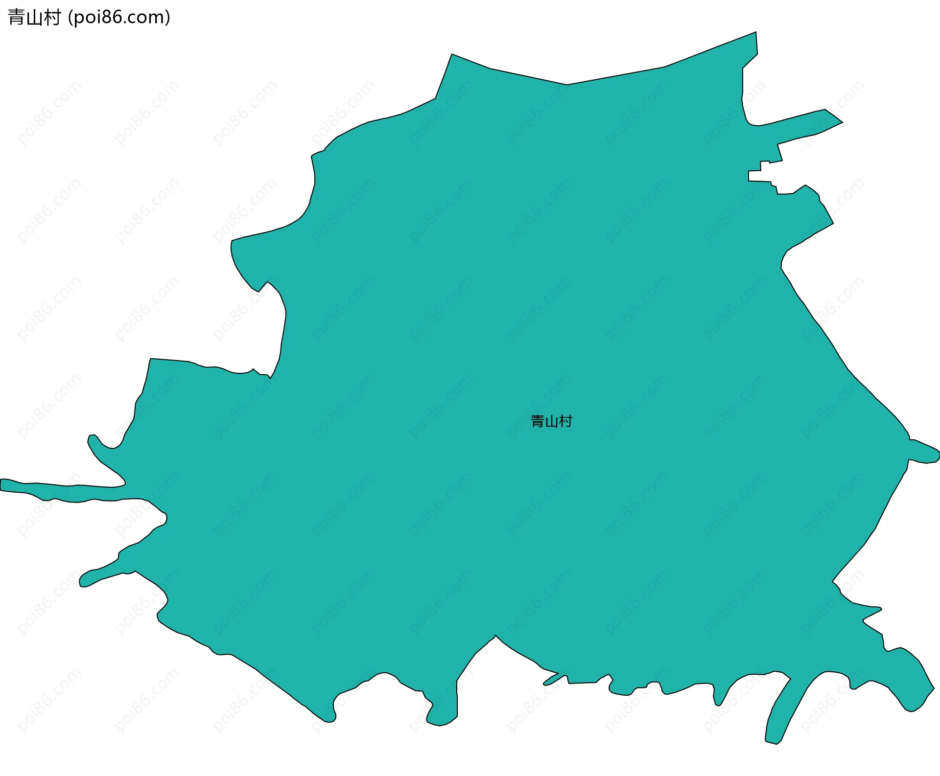 青山村边界地图