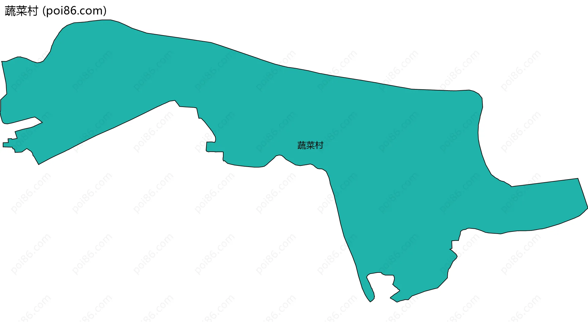 蔬菜村边界地图