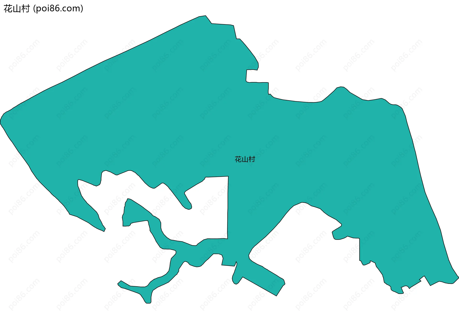 花山村边界地图