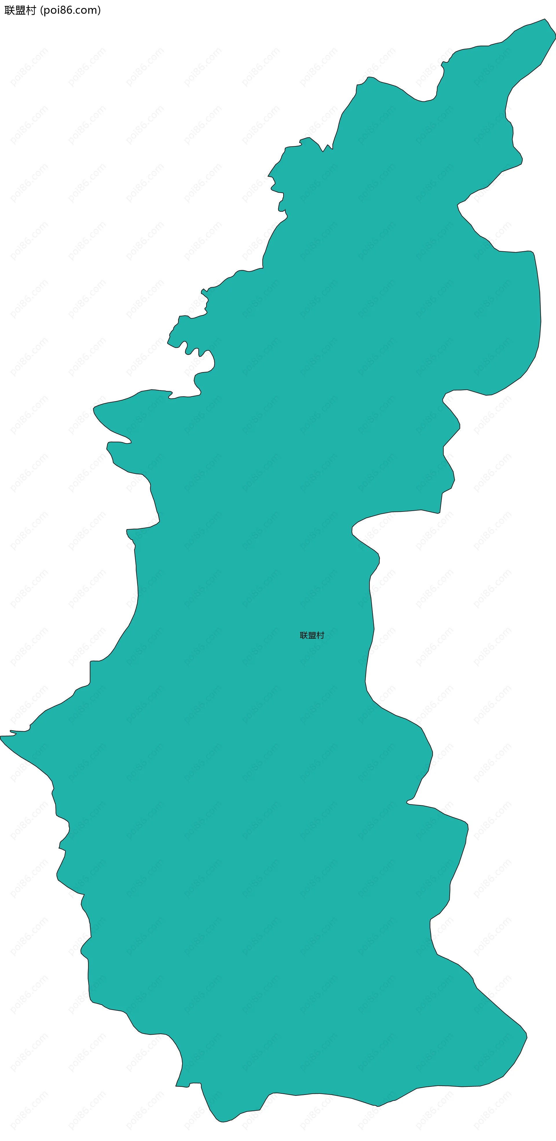 联盟村边界地图