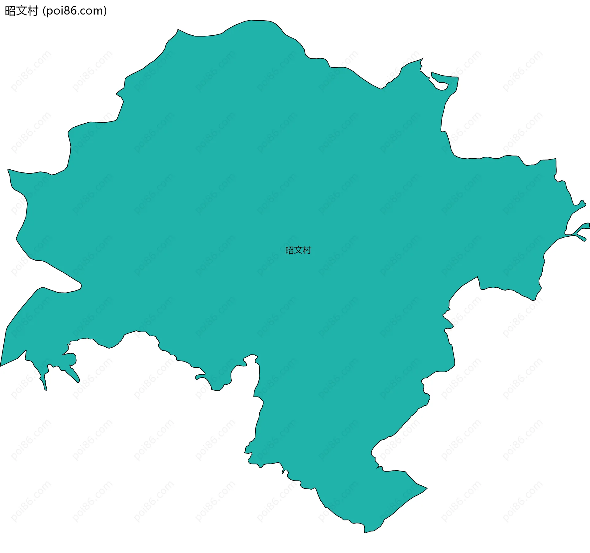 昭文村边界地图