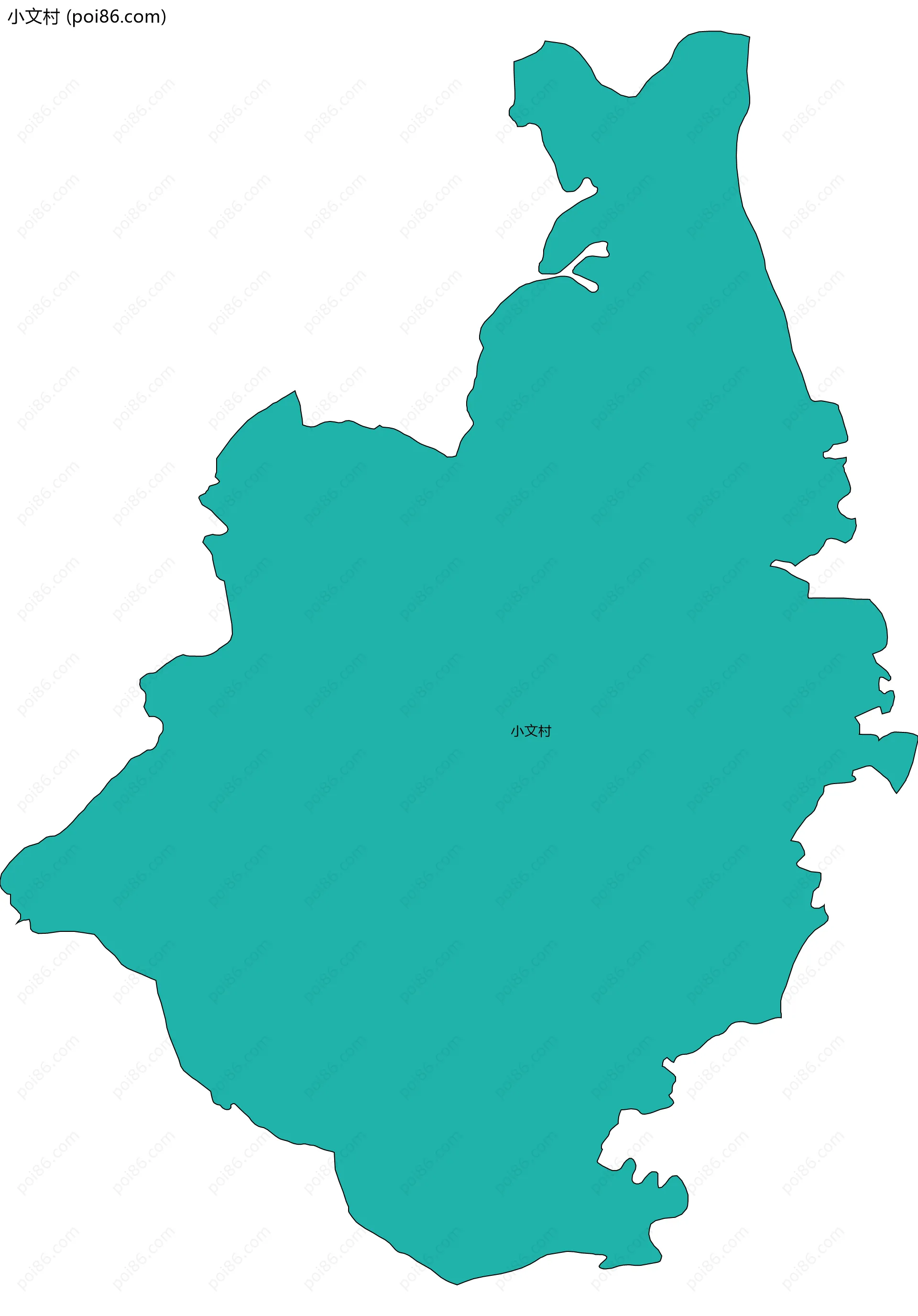 小文村边界地图