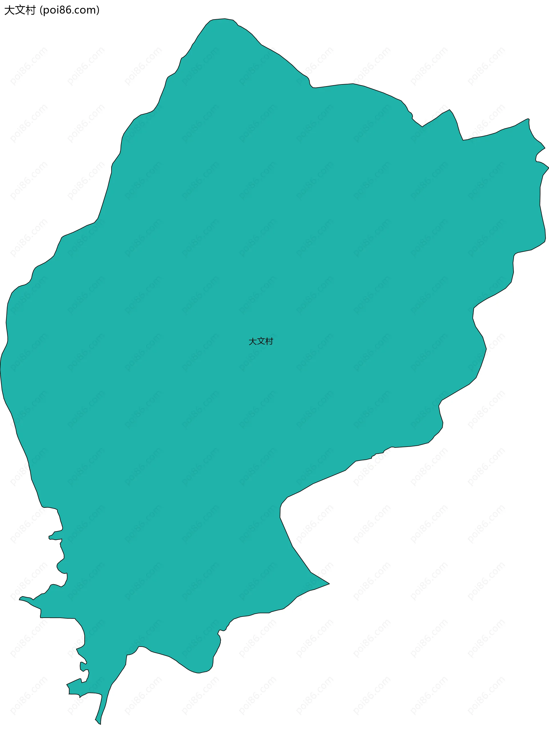 大文村边界地图