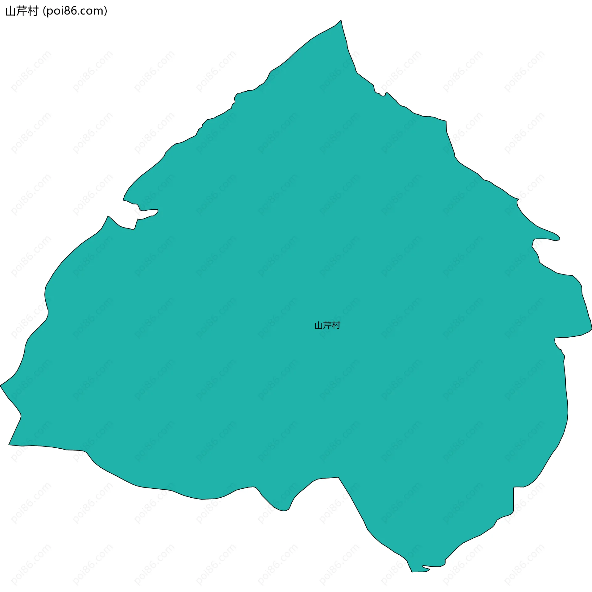 山芹村边界地图