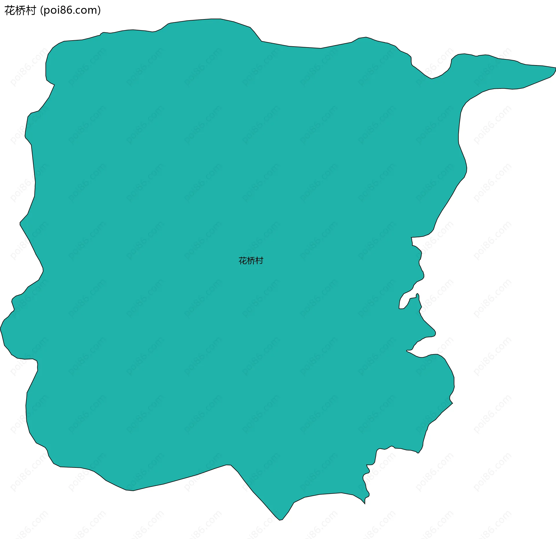 花桥村边界地图