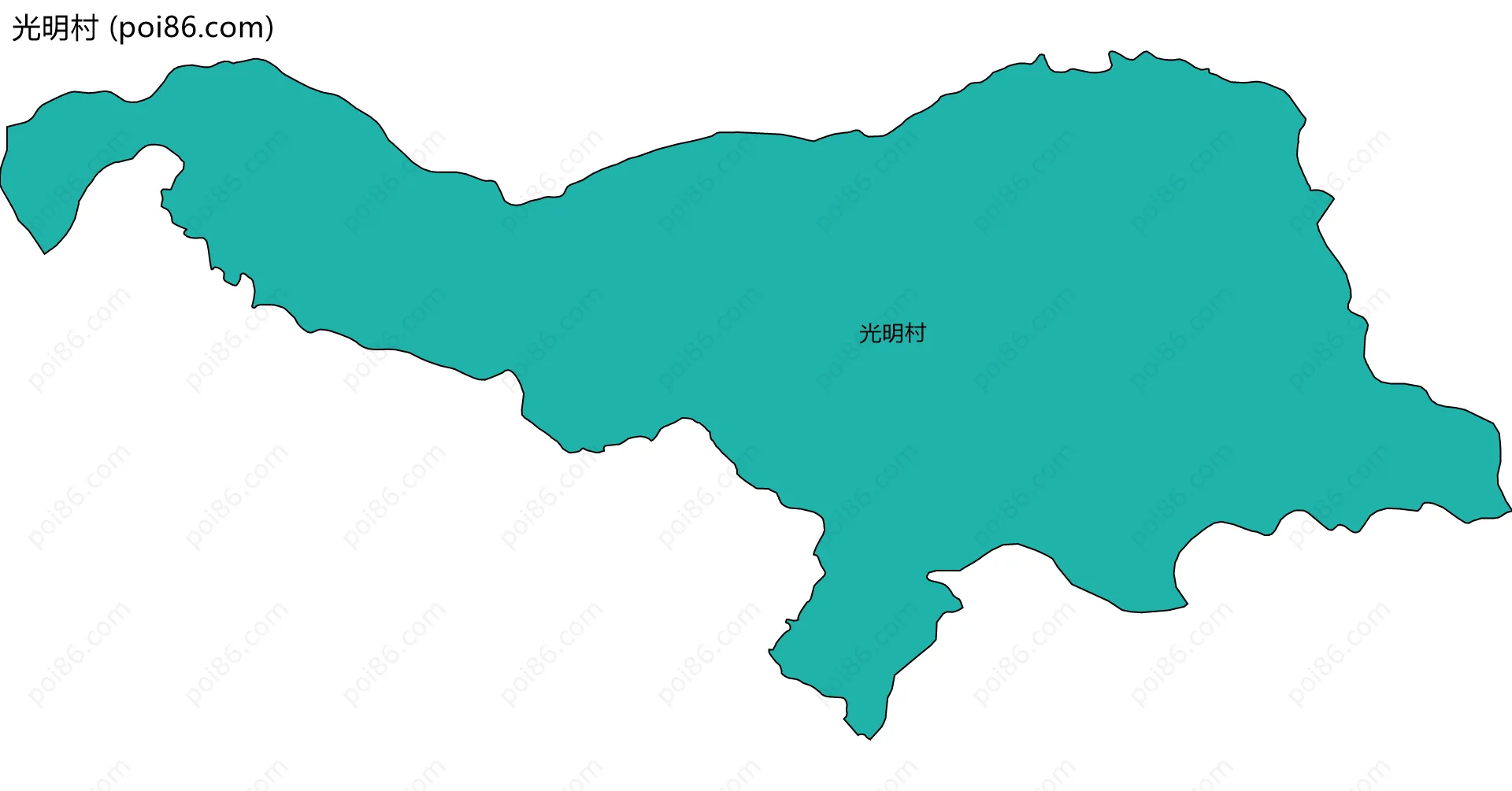 光明村边界地图