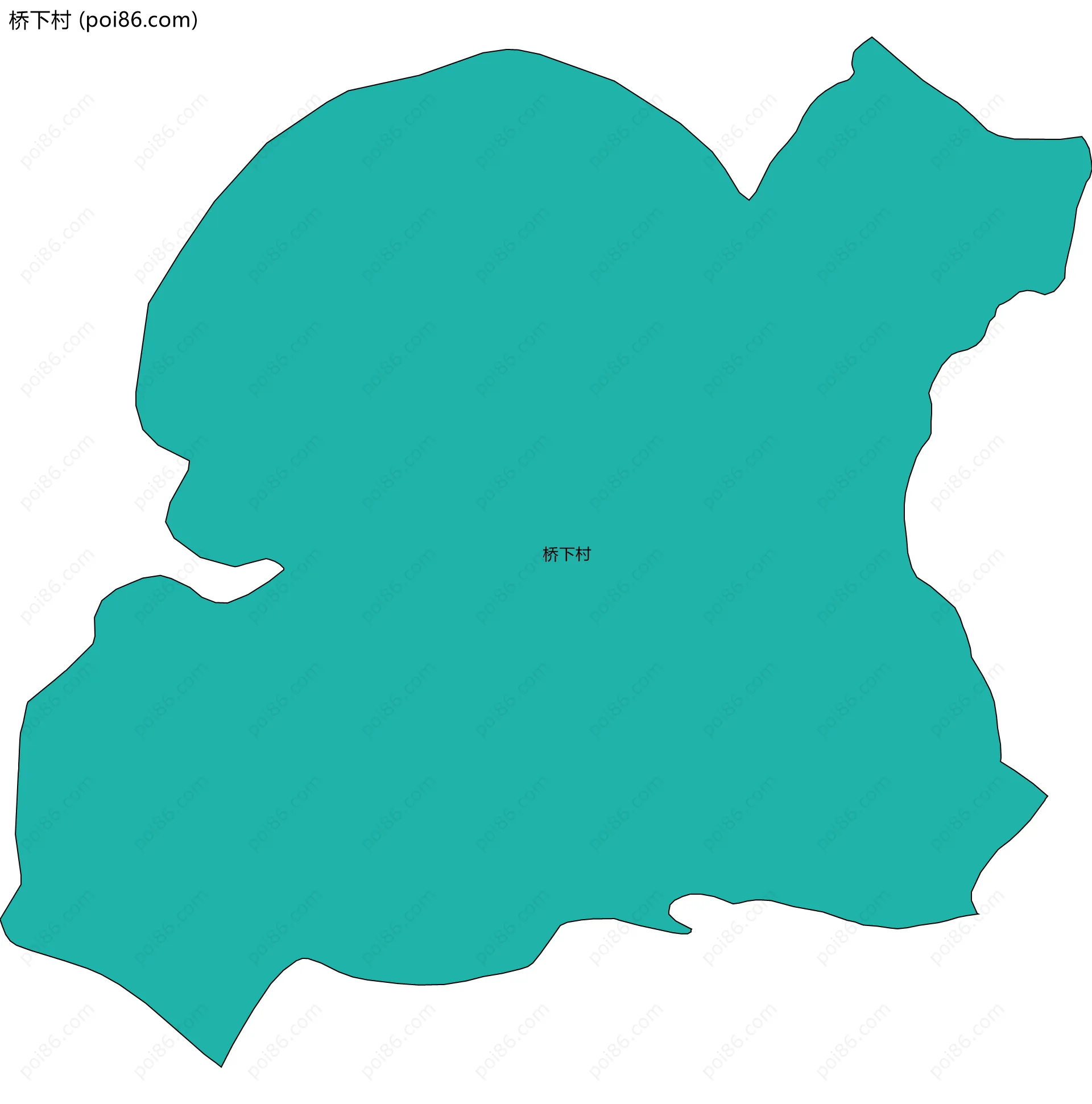 桥下村边界地图