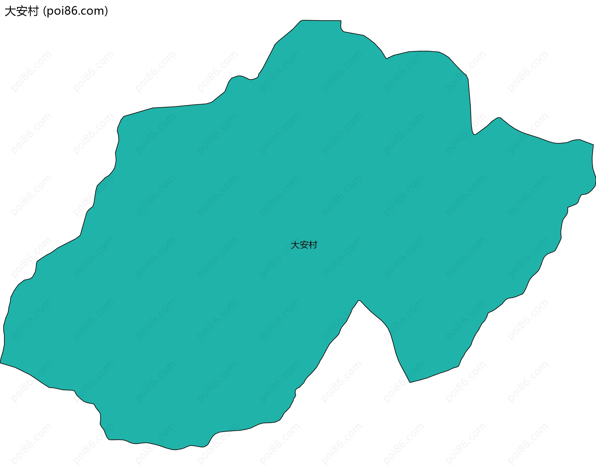 大安村边界地图