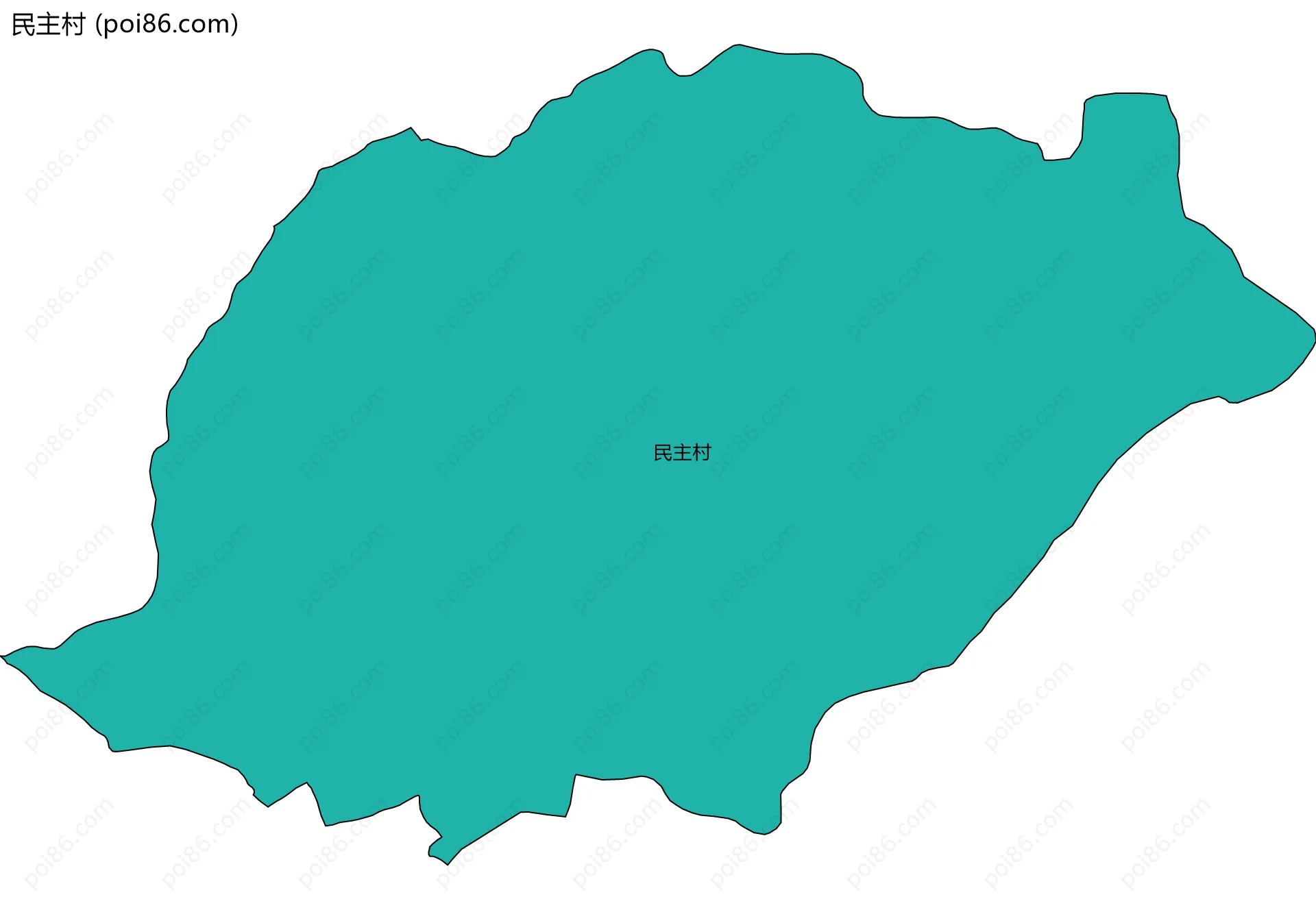 民主村边界地图