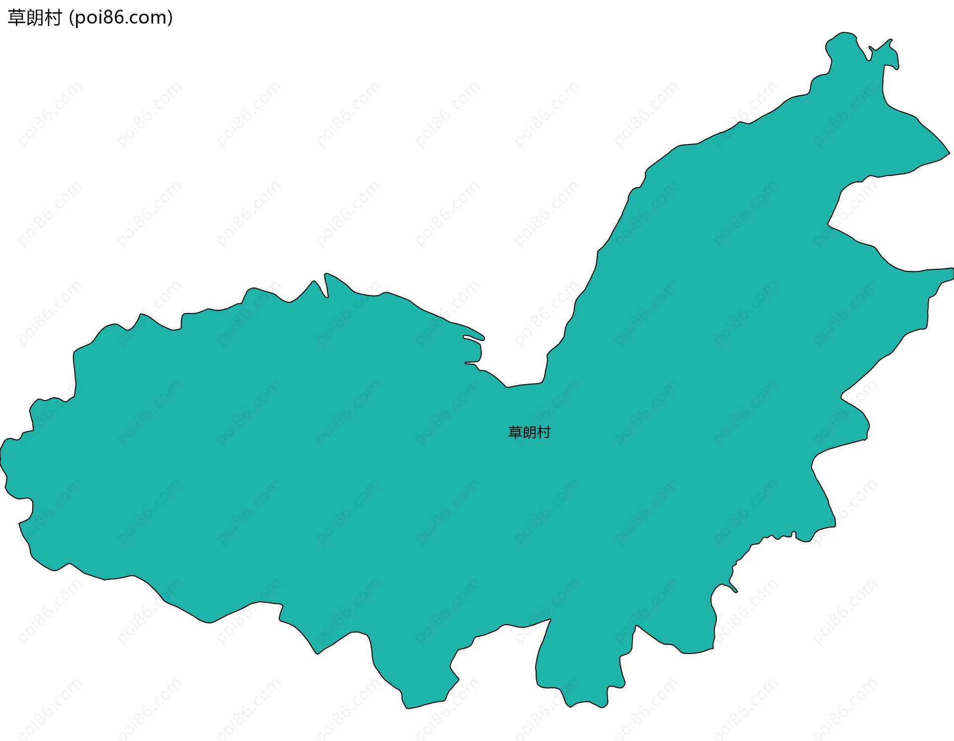 草朗村边界地图