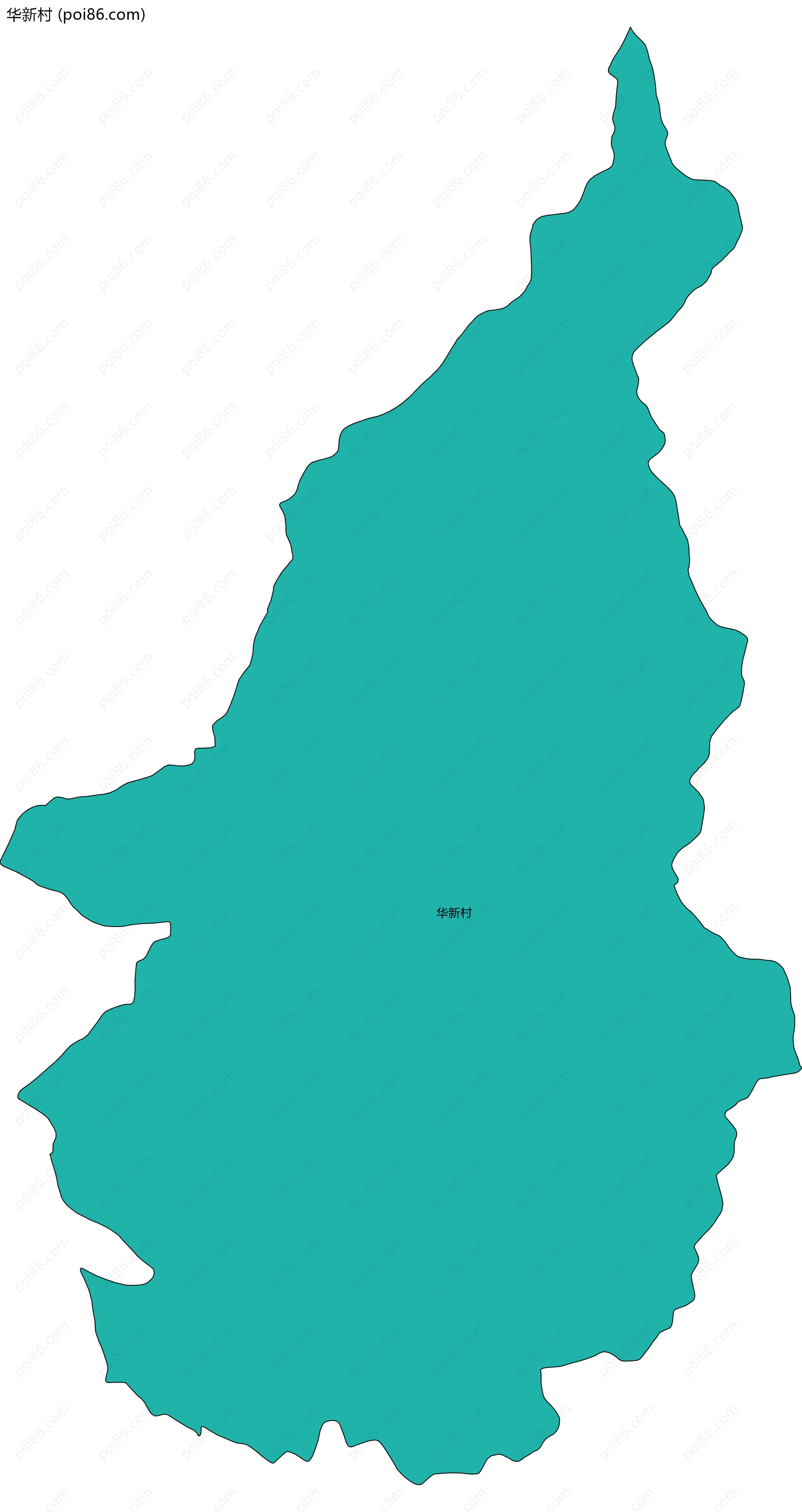 华新村边界地图