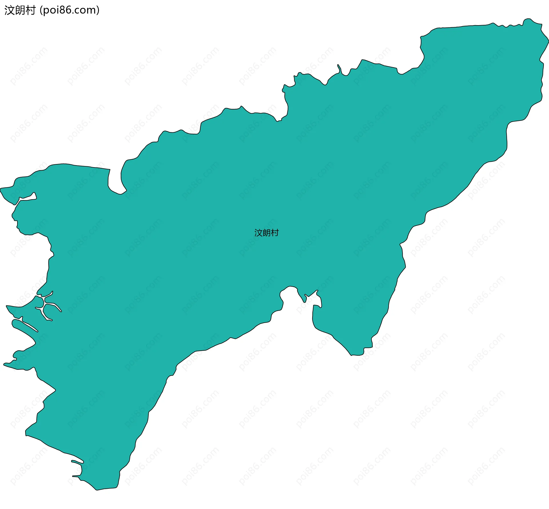 汶朗村边界地图
