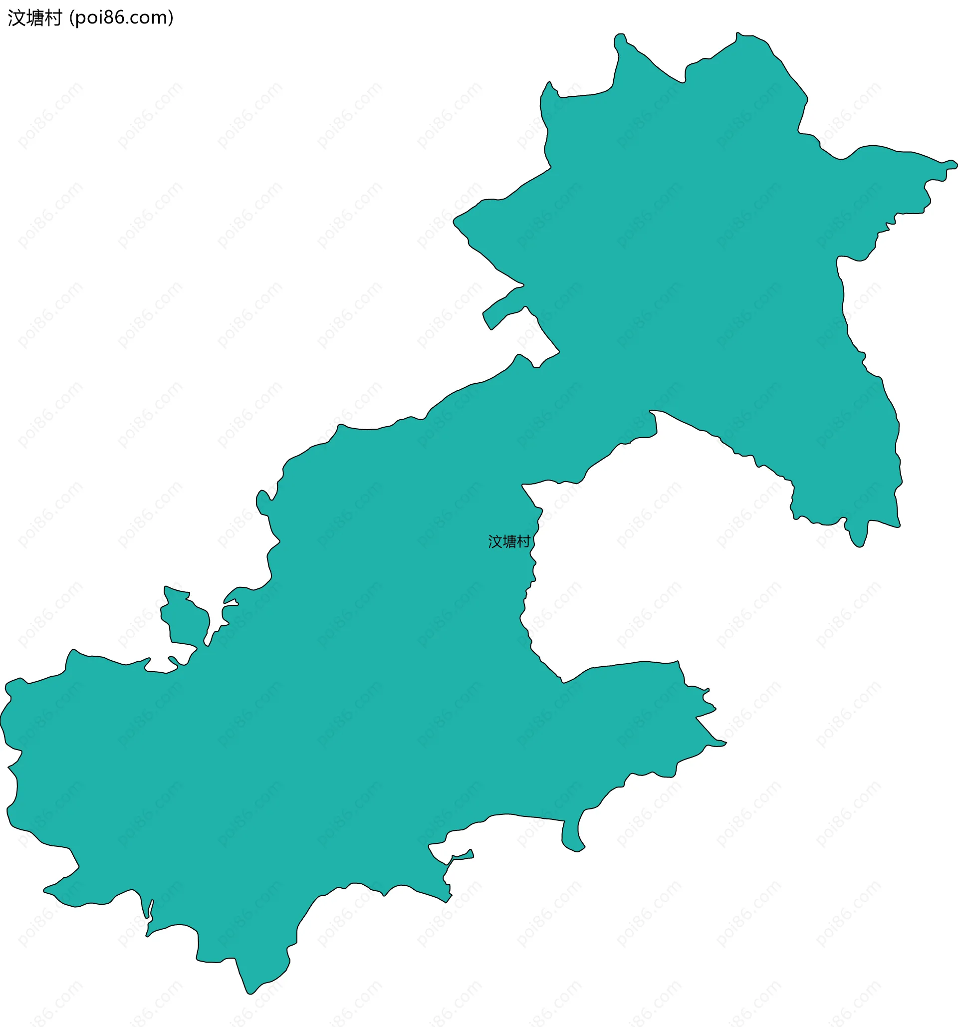 汶塘村边界地图