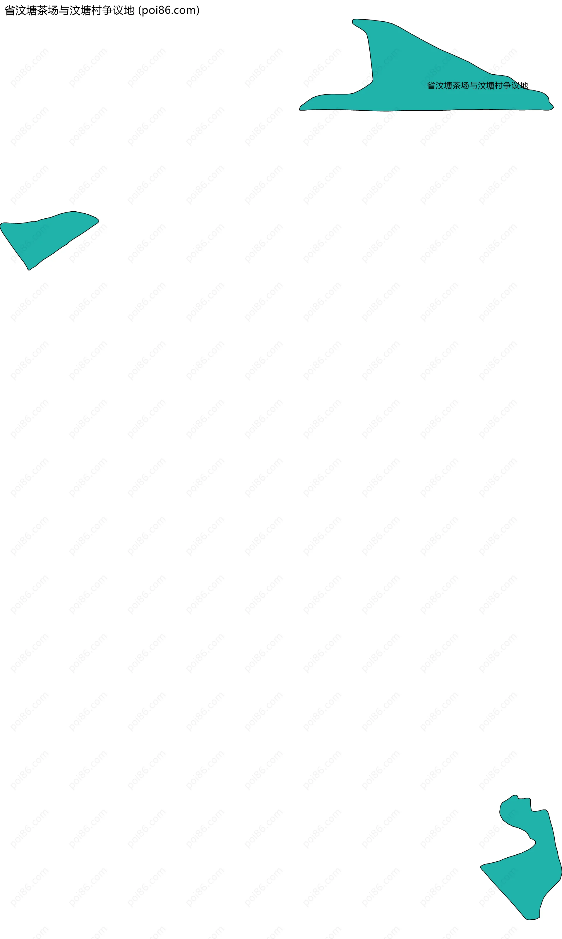 省汶塘茶场与汶塘村争议地边界地图