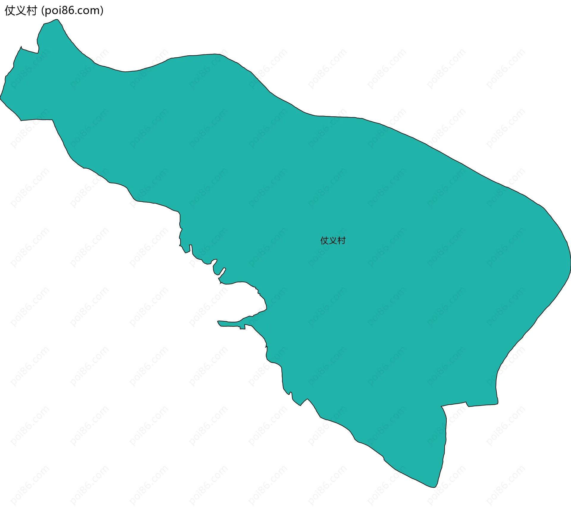 仗义村边界地图