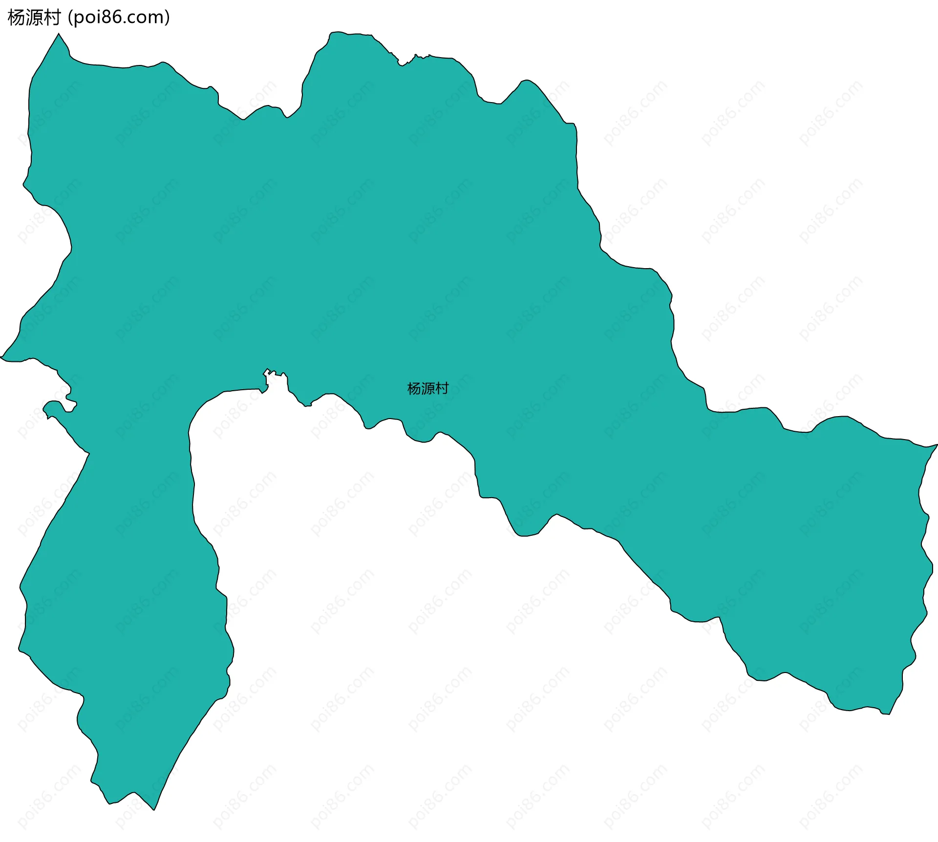 杨源村边界地图
