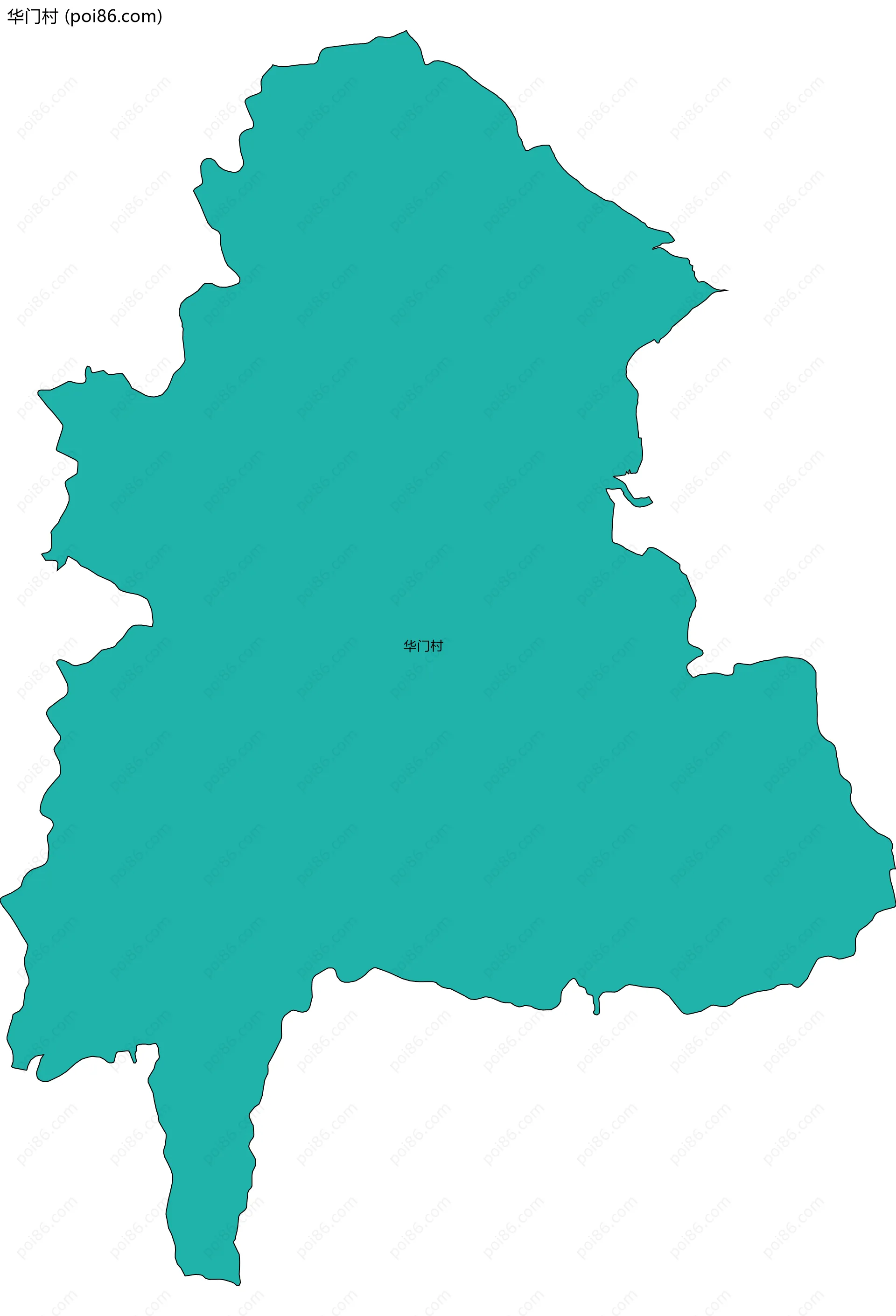 华门村边界地图