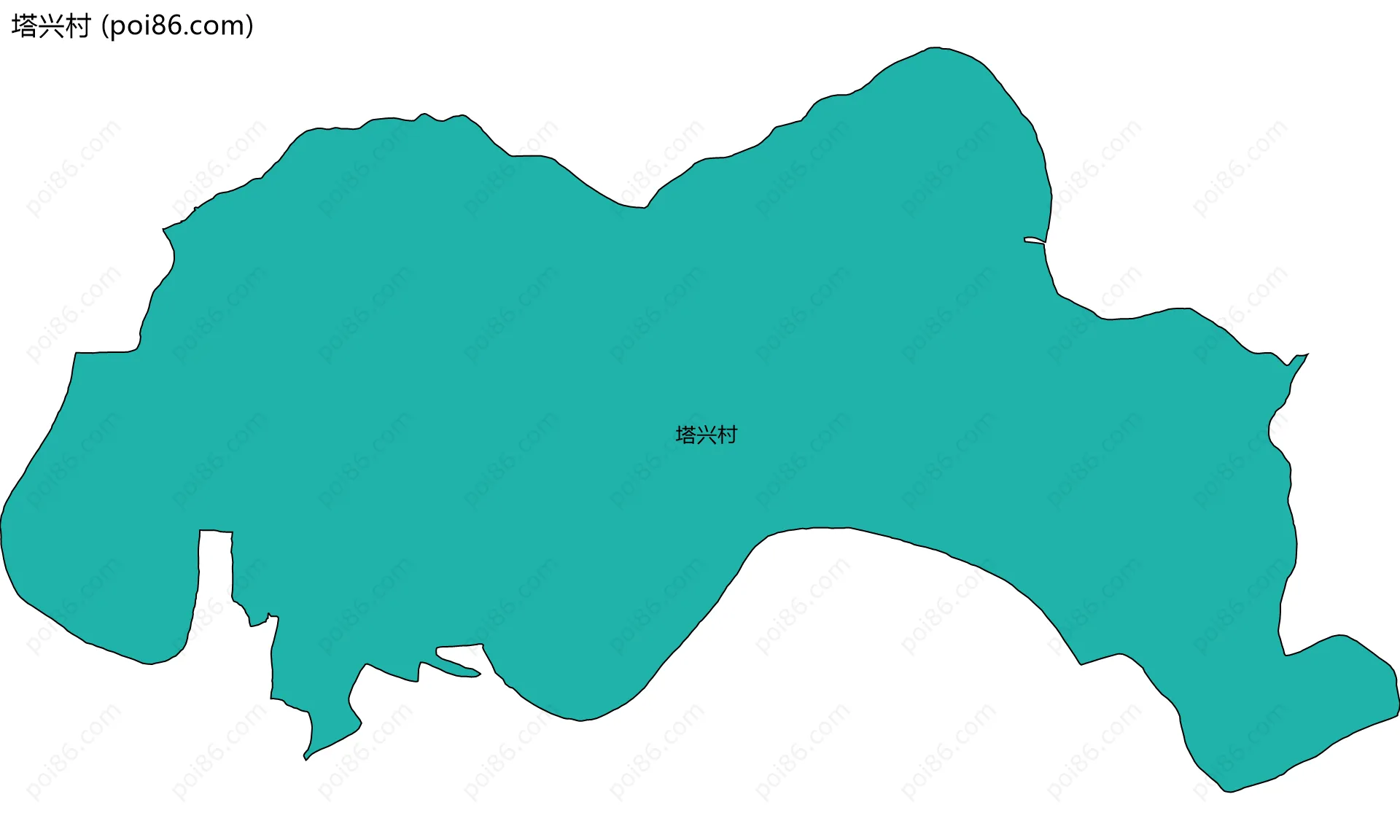塔兴村边界地图