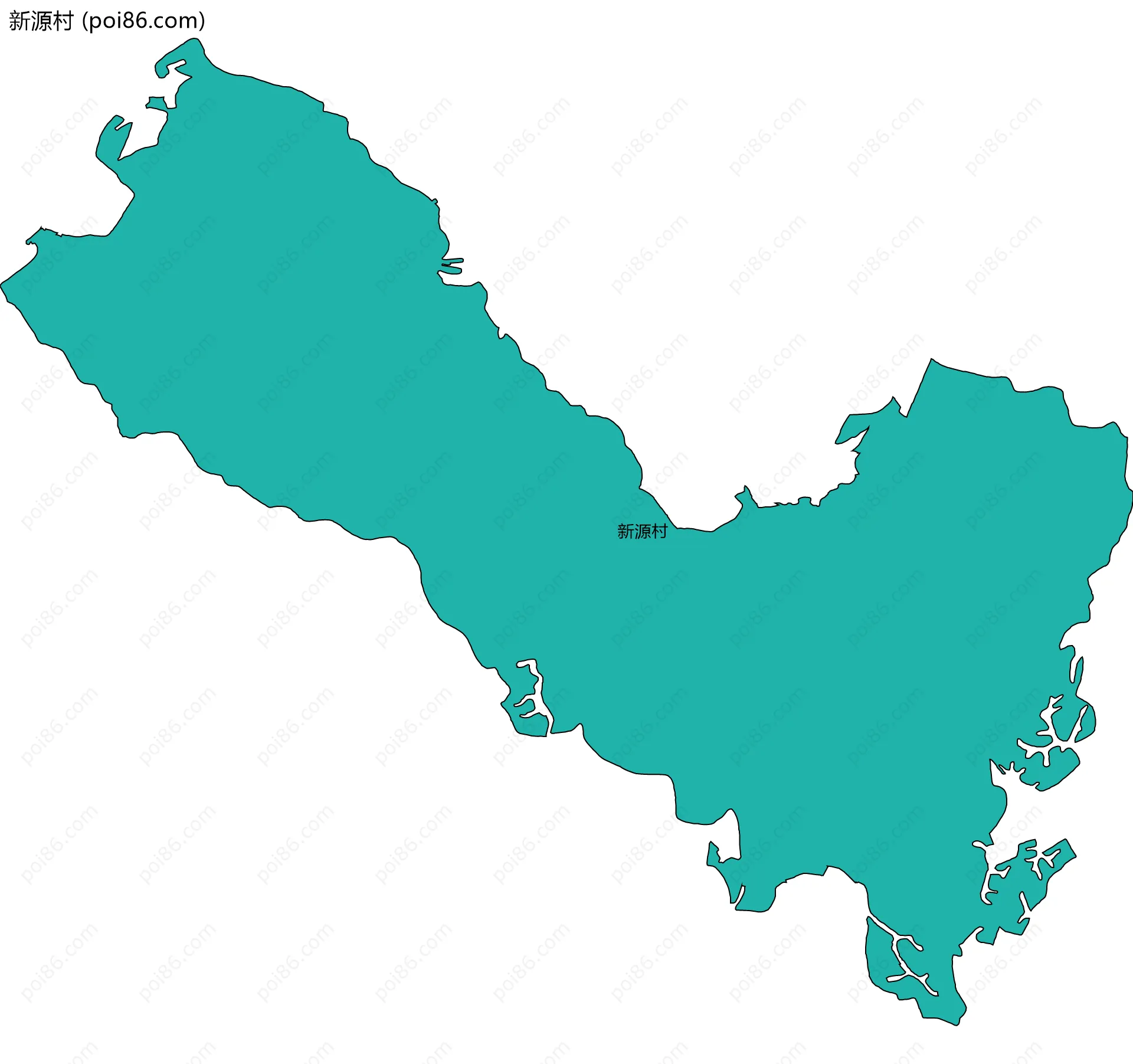 新源村边界地图