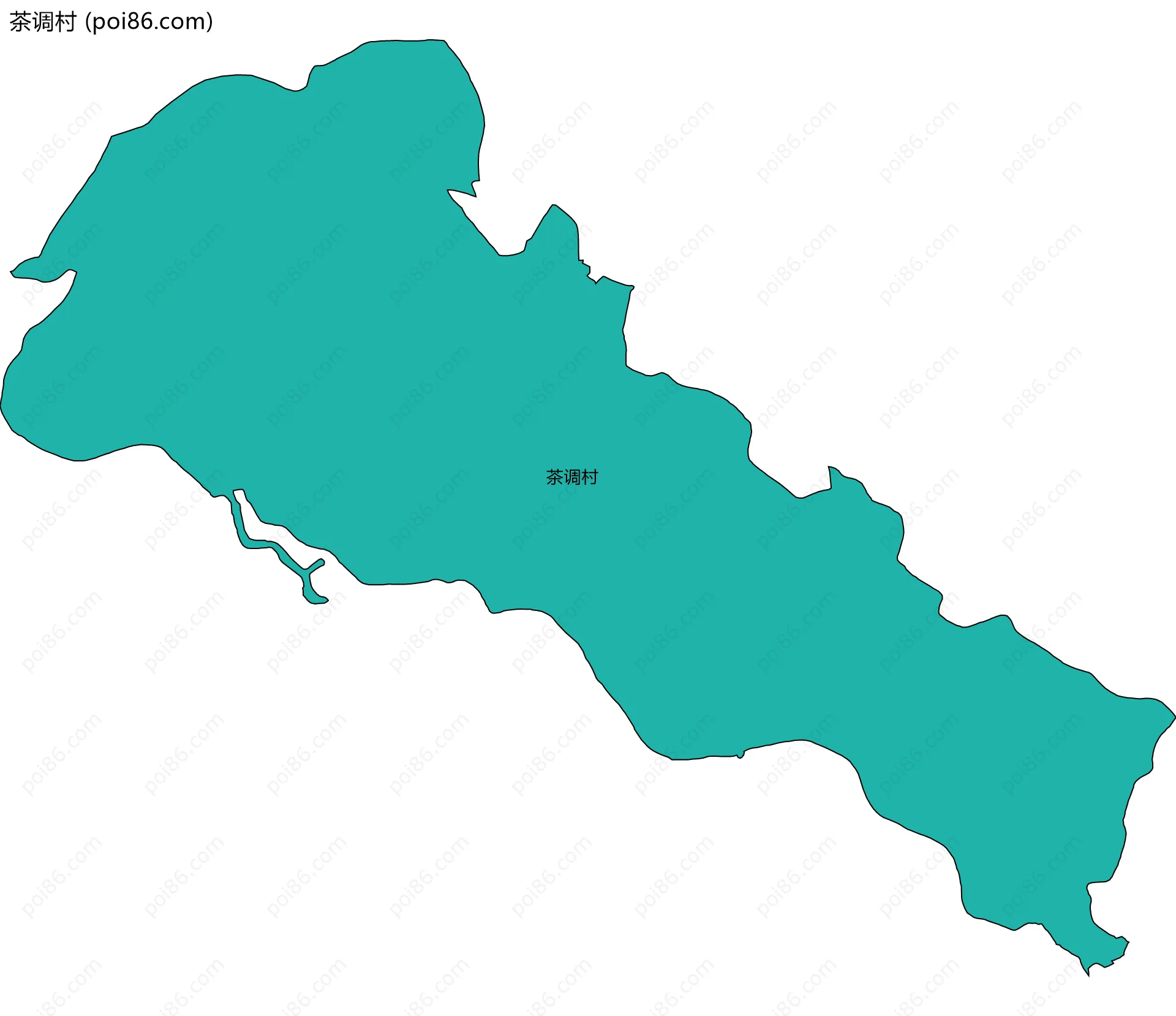 茶调村边界地图