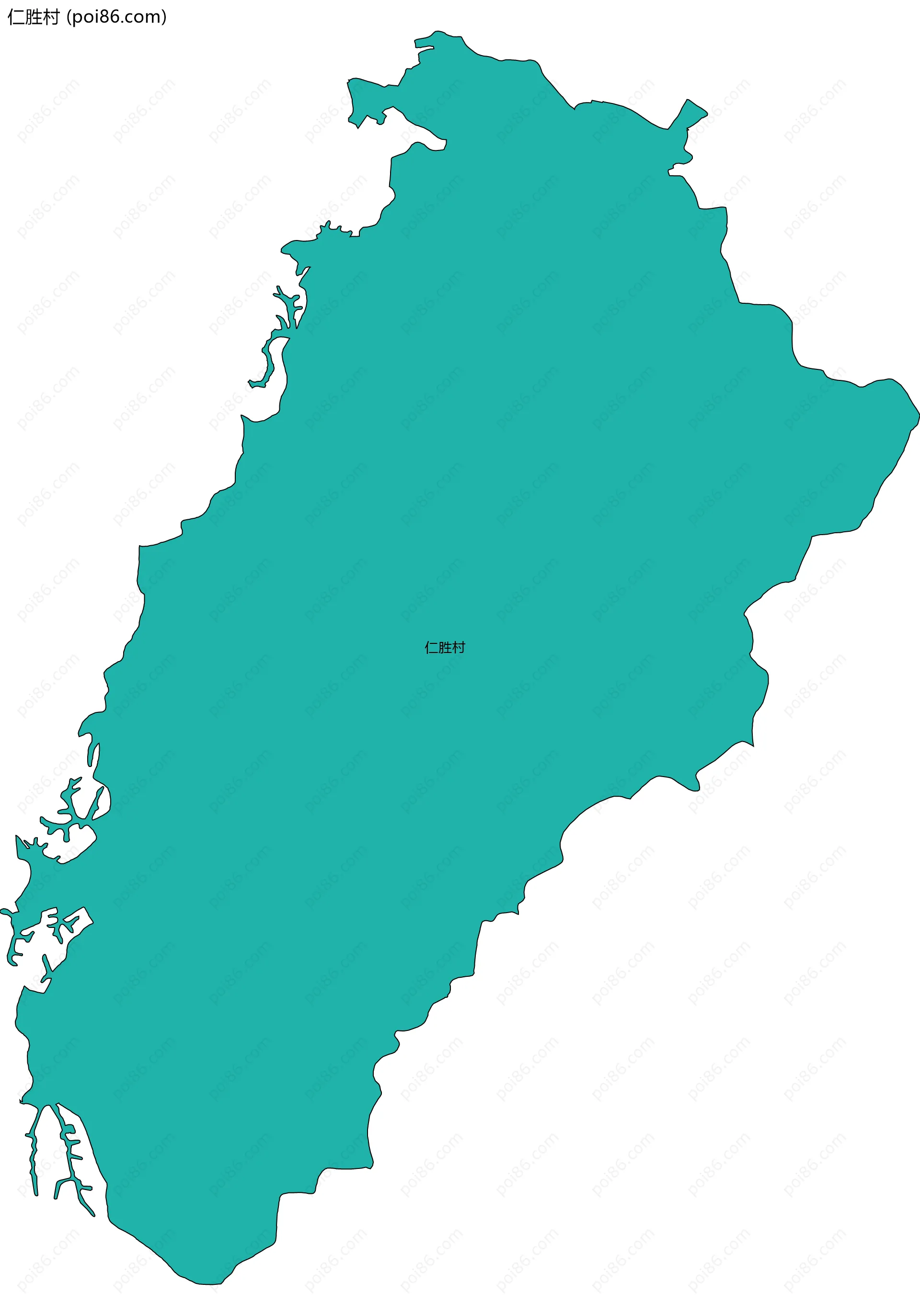 仁胜村边界地图