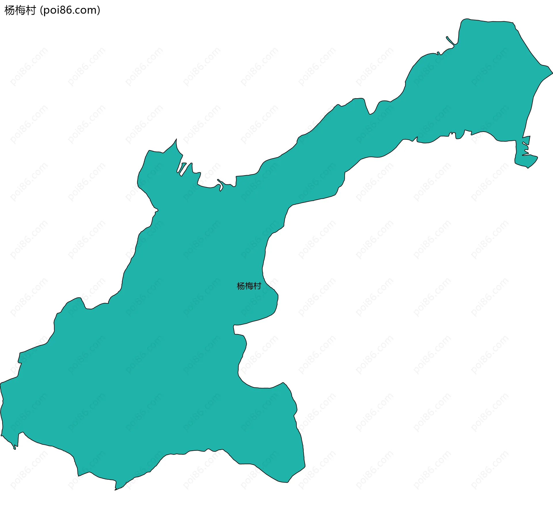 杨梅村边界地图