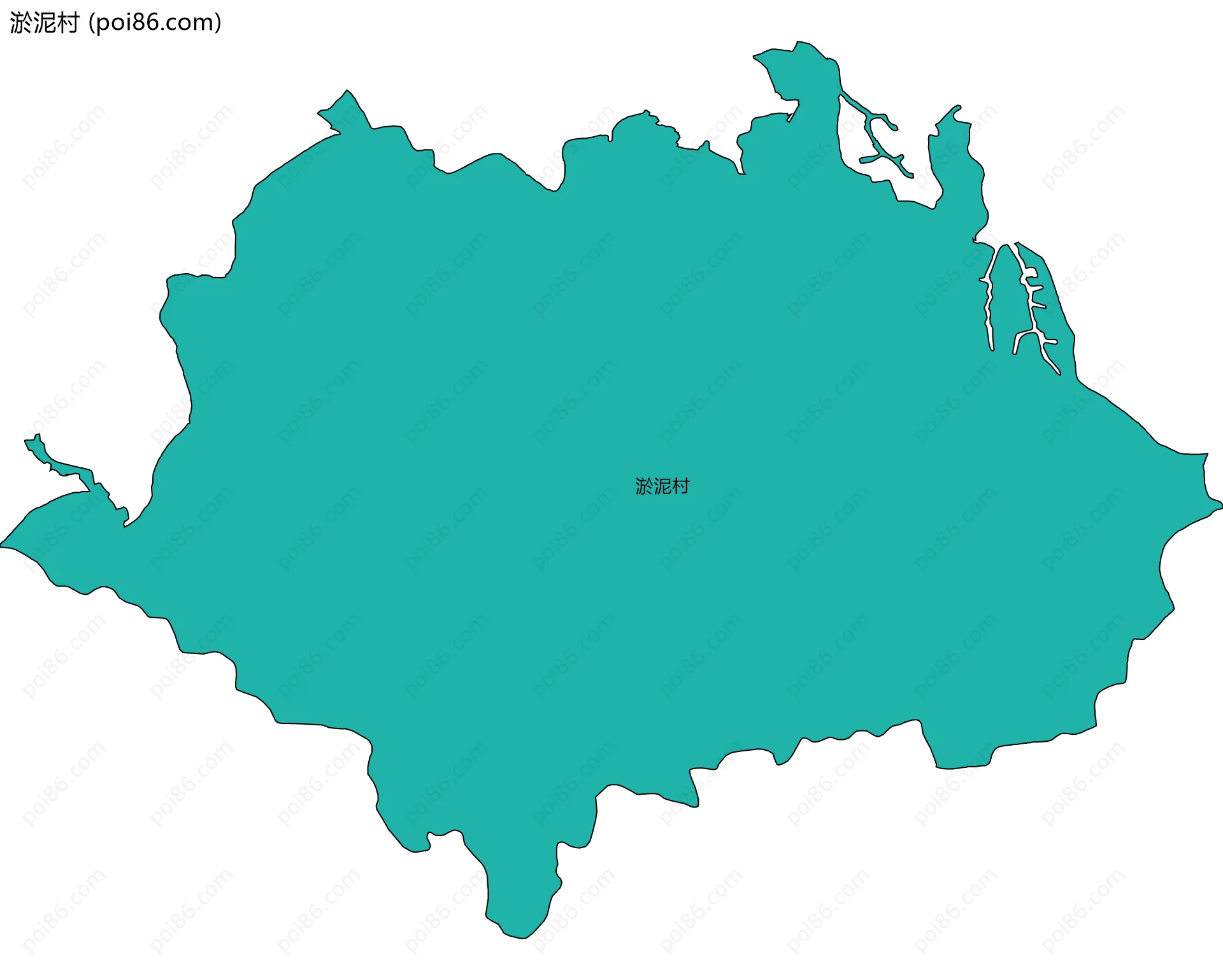 淤泥村边界地图