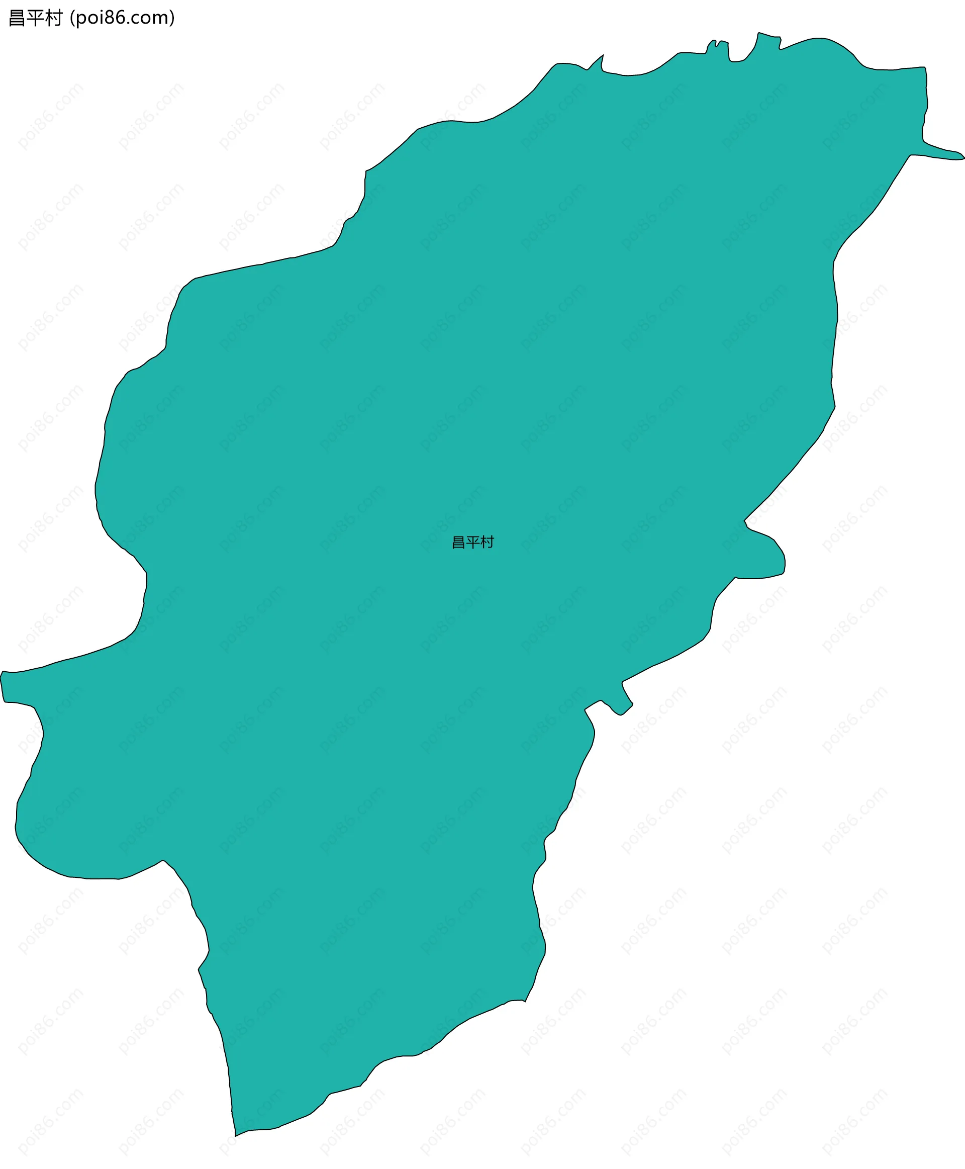 昌平村边界地图