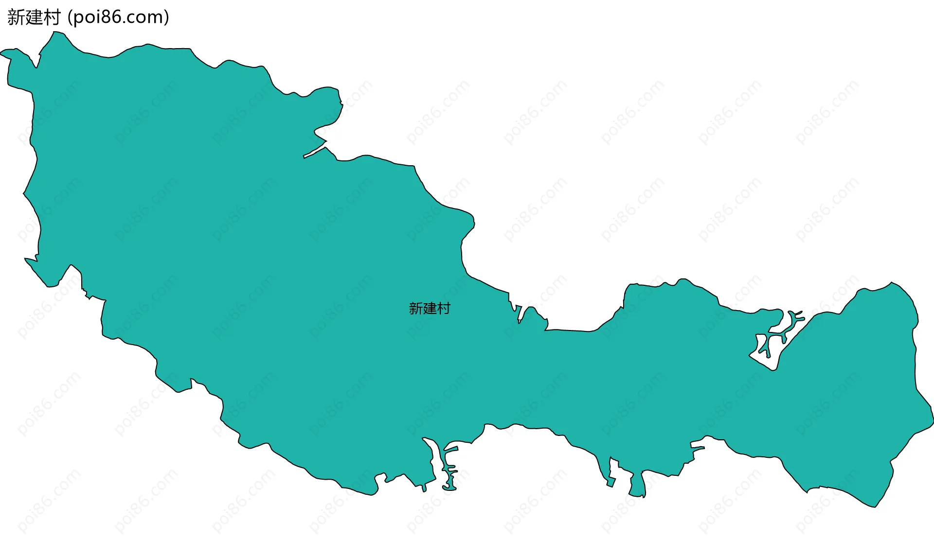 新建村边界地图