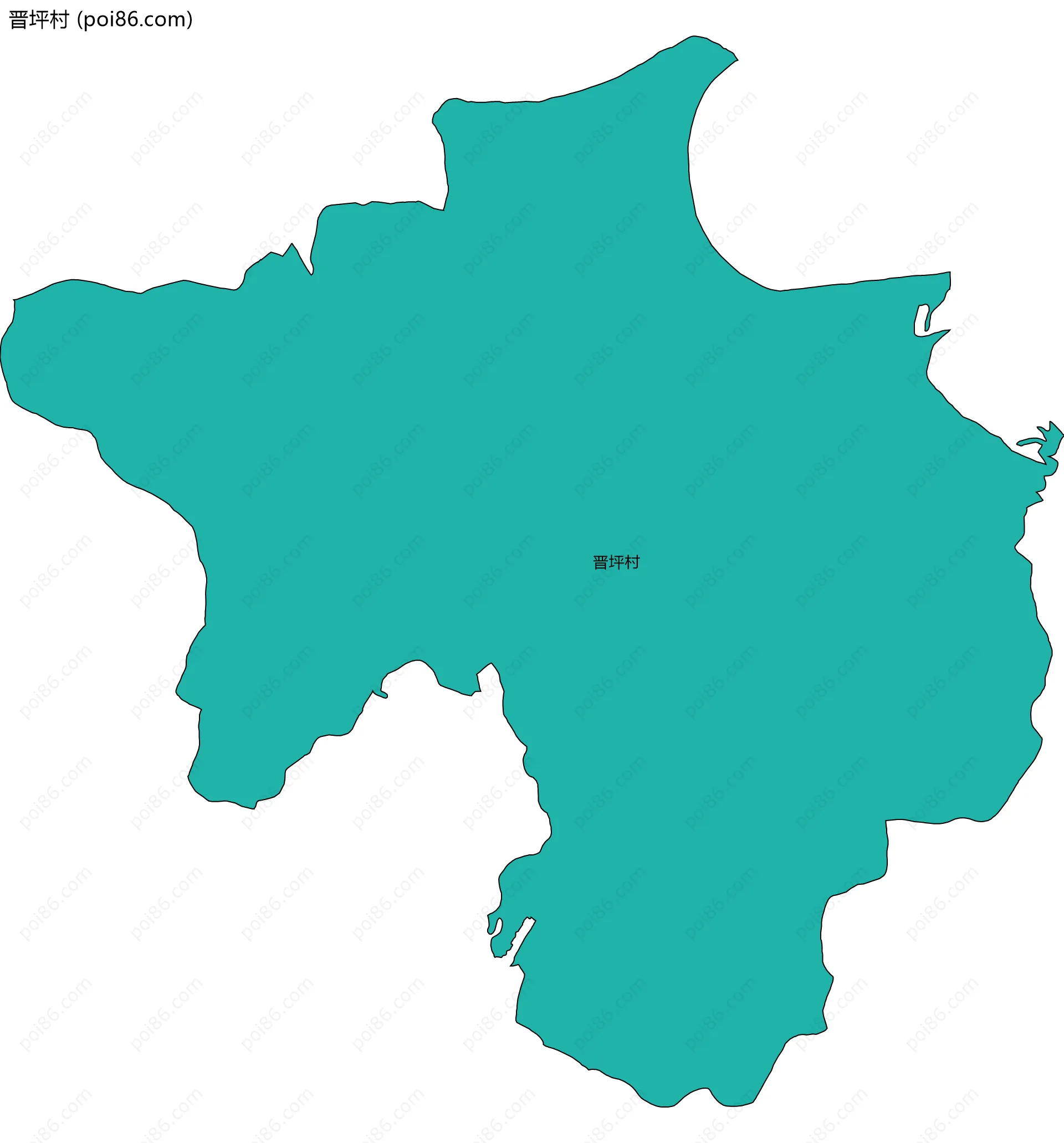 晋坪村边界地图