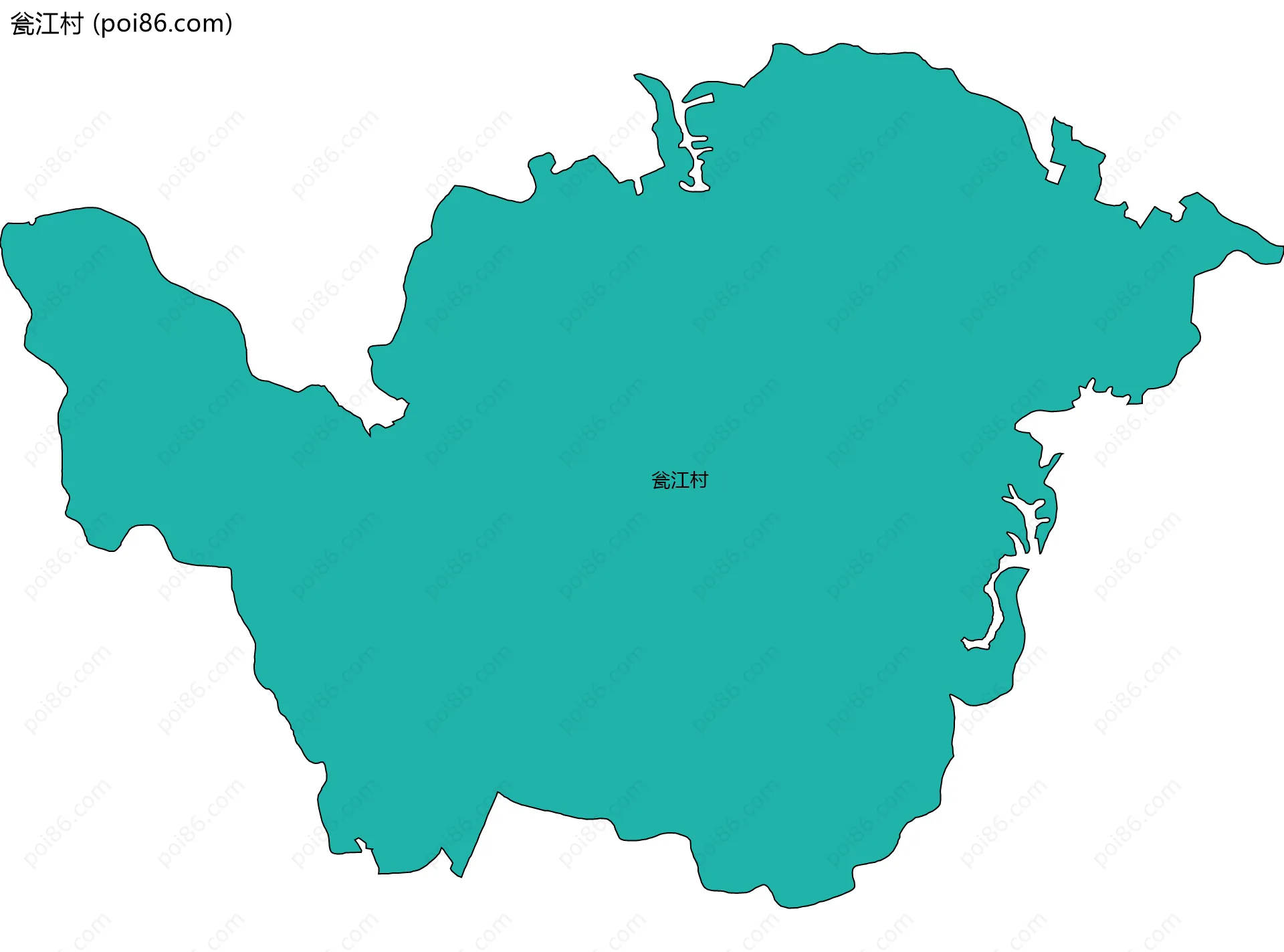 瓮江村边界地图