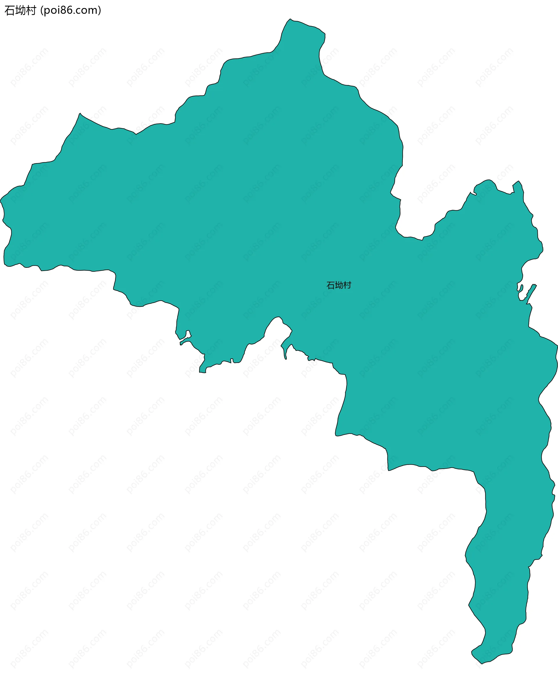 石坳村边界地图