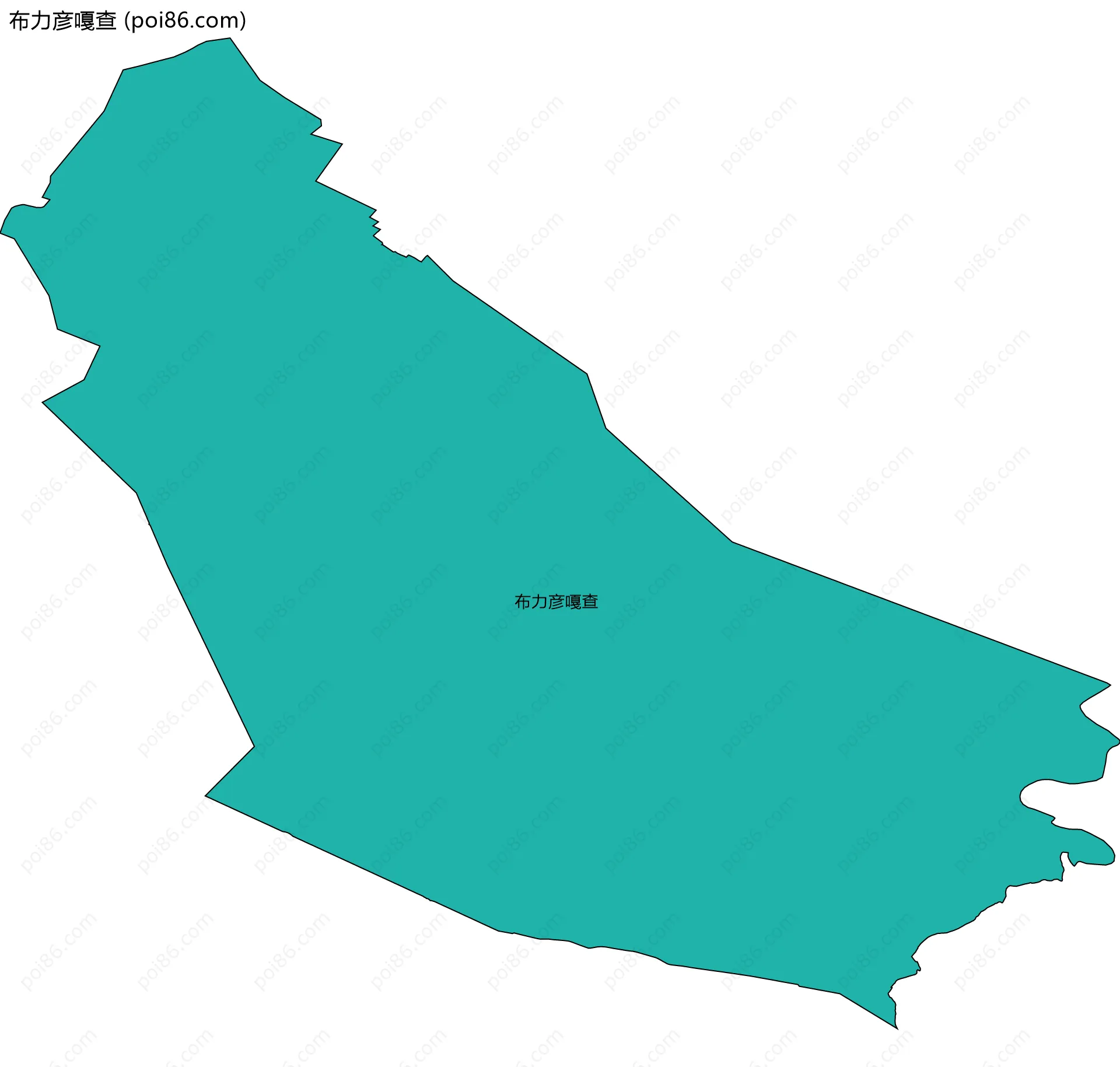 布力彦嘎查边界地图