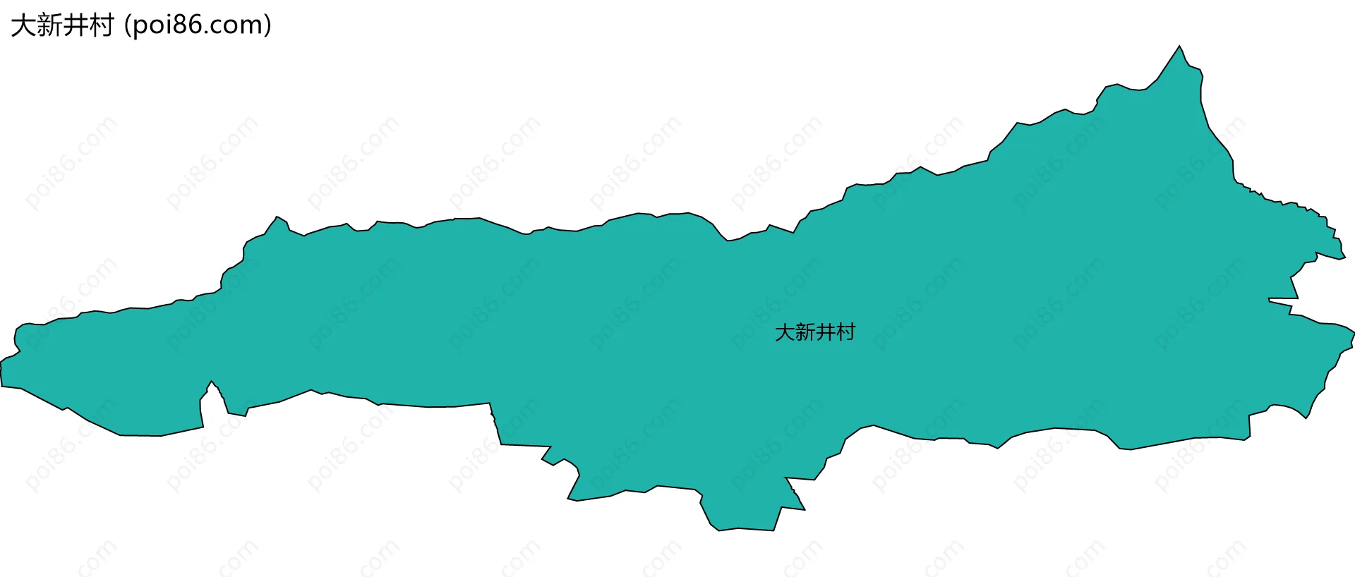 大新井村边界地图